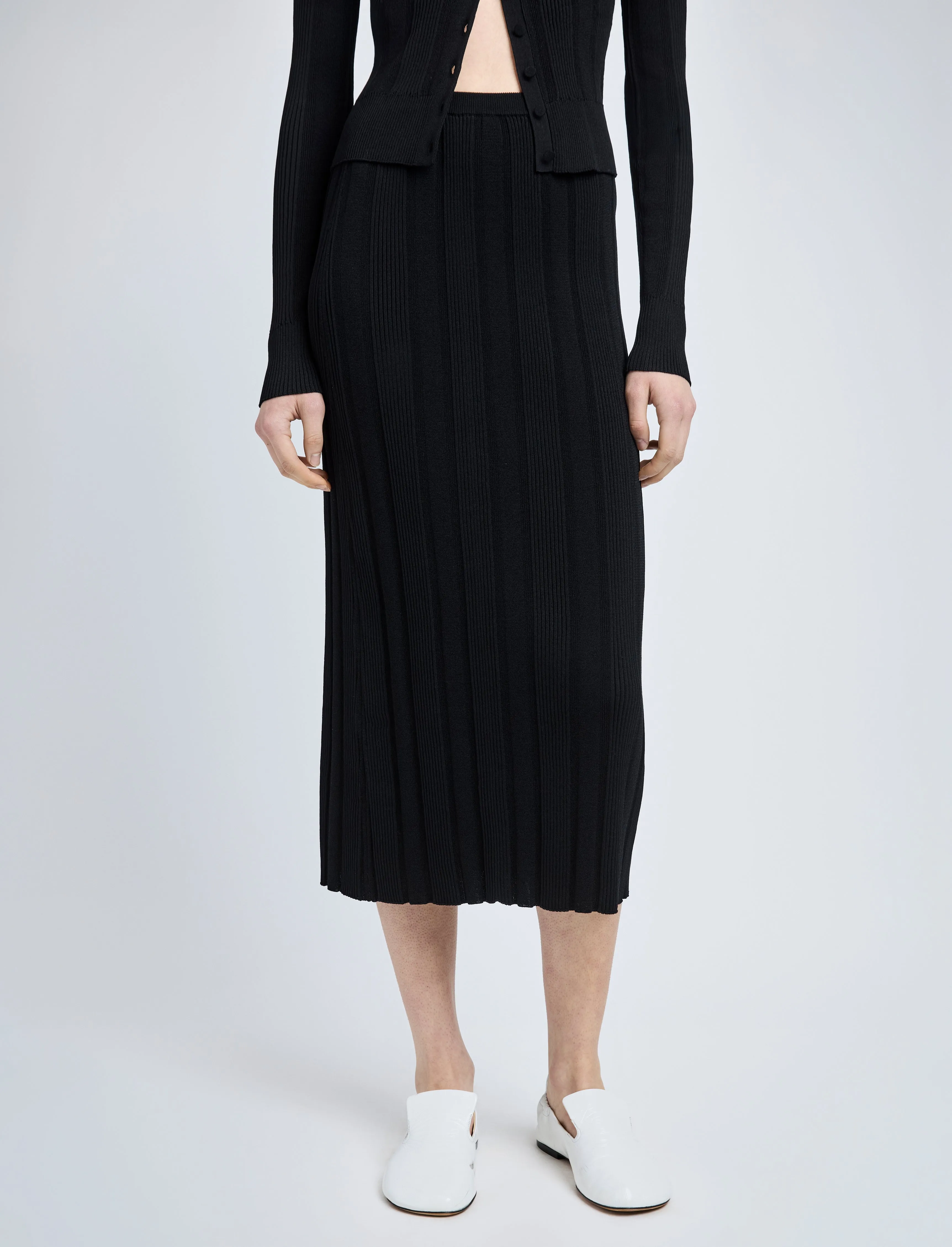 Ryanne Skirt in Column Rib sold by Proenza Schouler product image thumbnail 5