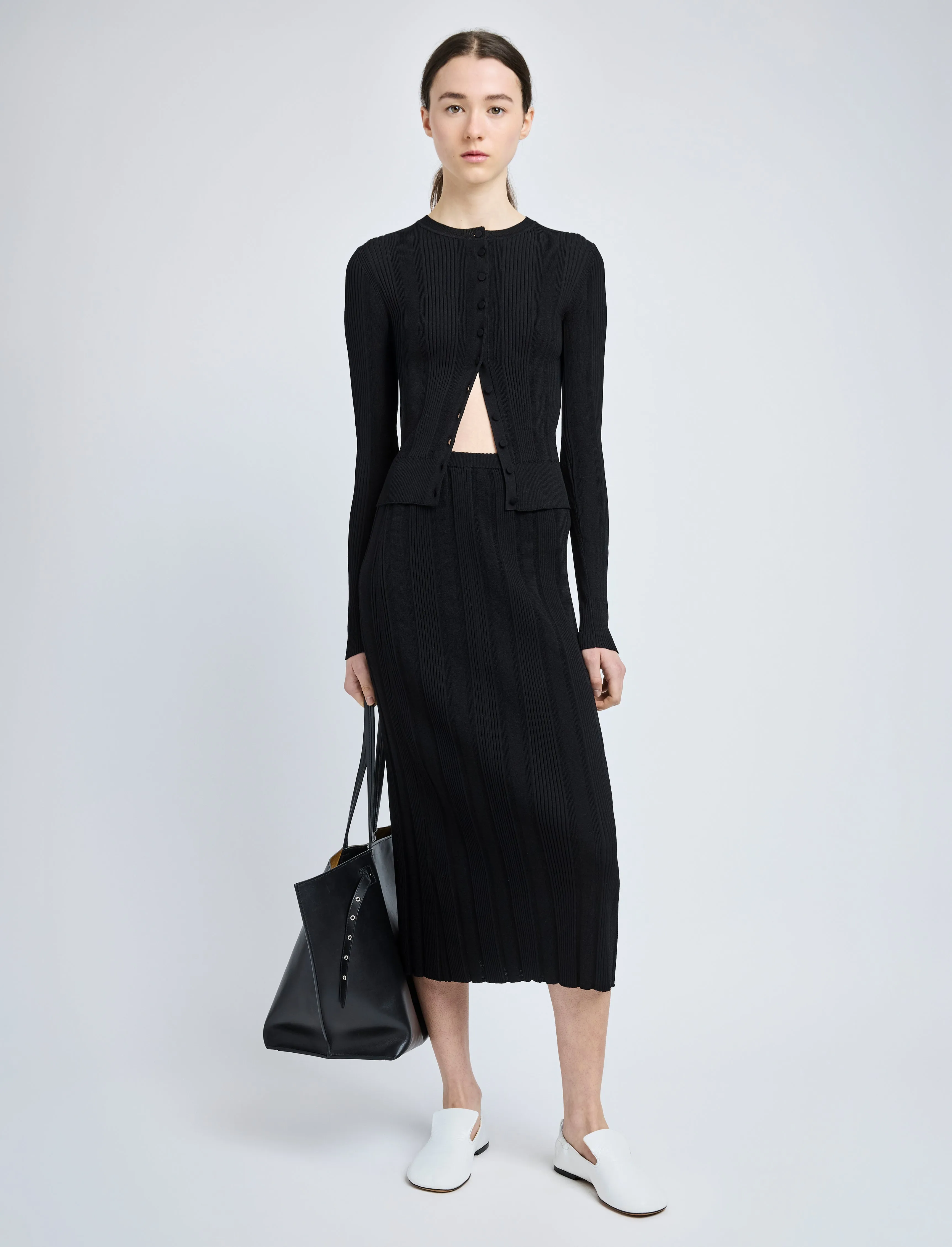 Ryanne Skirt in Column Rib sold by Proenza Schouler product image thumbnail 2