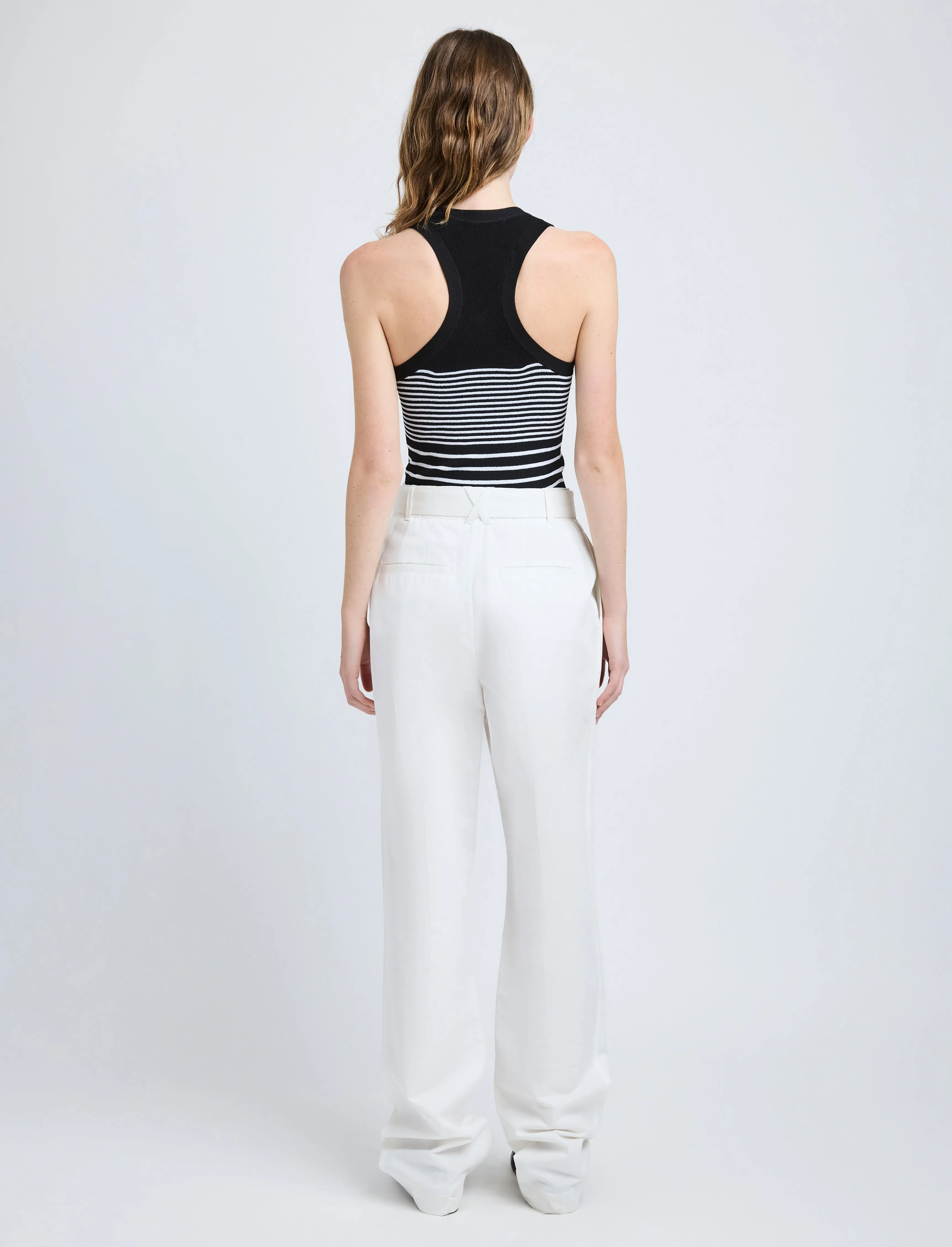 Vera Pant in Cotton Linen Suiting sold by Proenza Schouler product image thumbnail 4