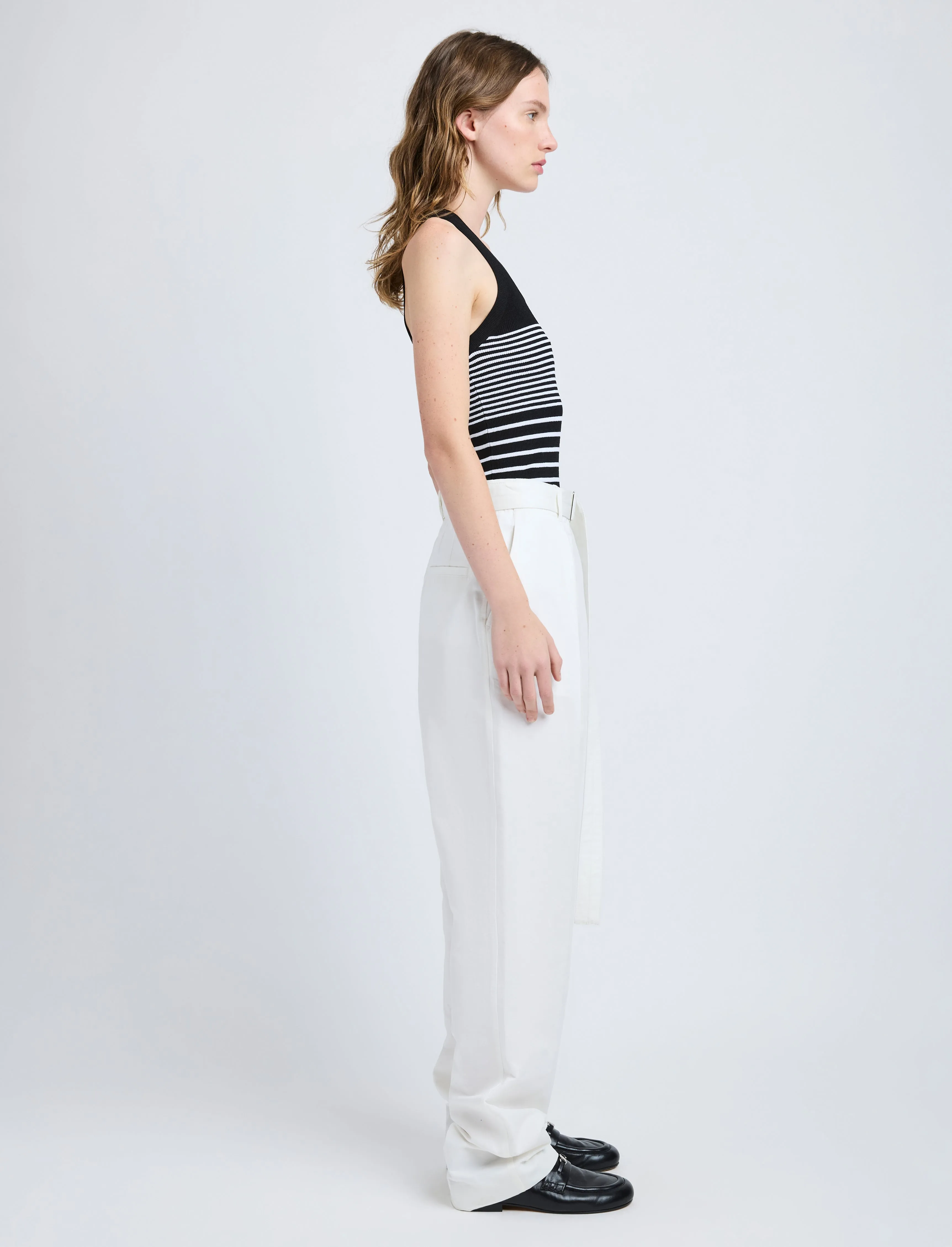 Vera Pant in Cotton Linen Suiting sold by Proenza Schouler product image thumbnail 3