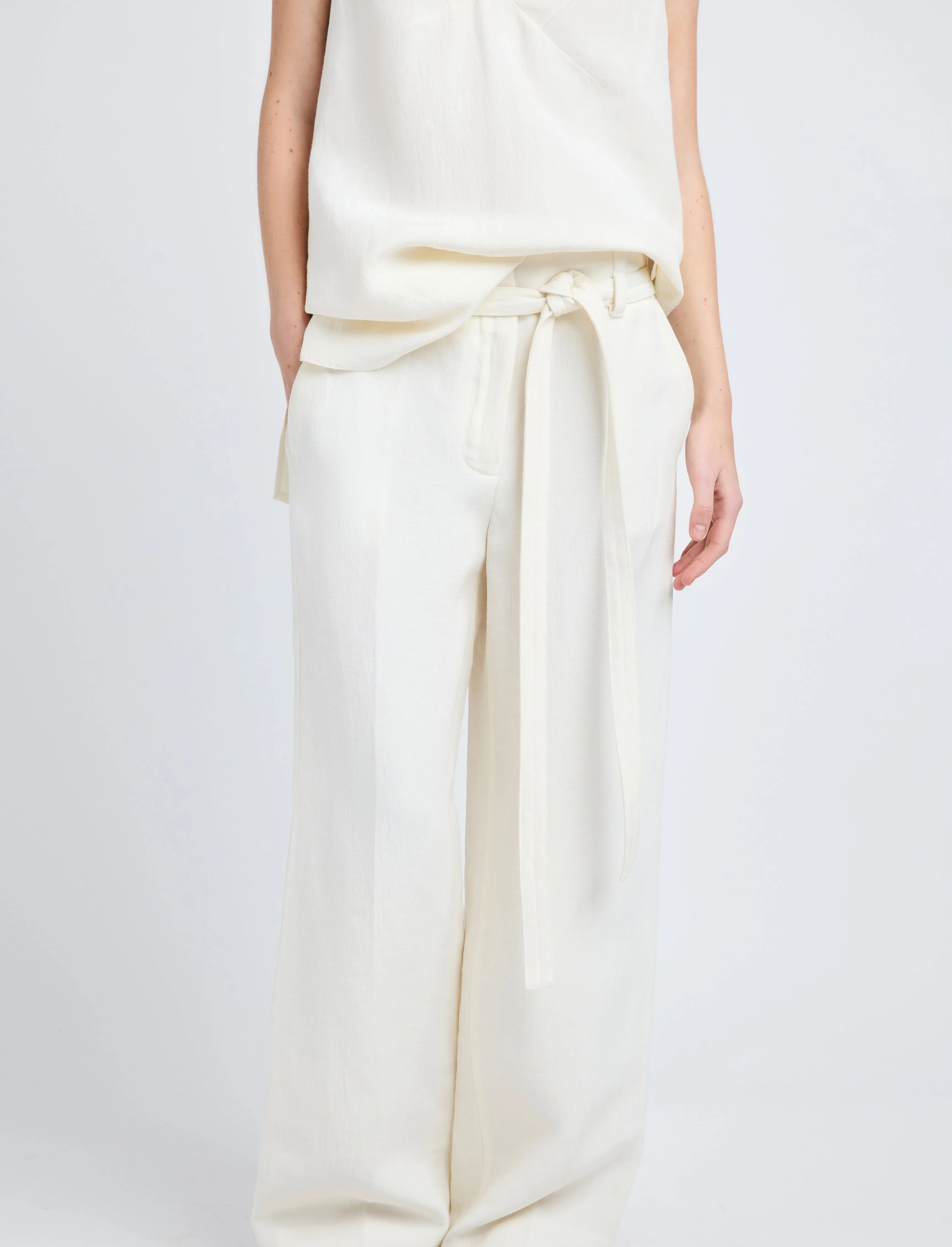 Maggi Pant in Cotton Viscose Linen sold by Proenza Schouler product image thumbnail 5