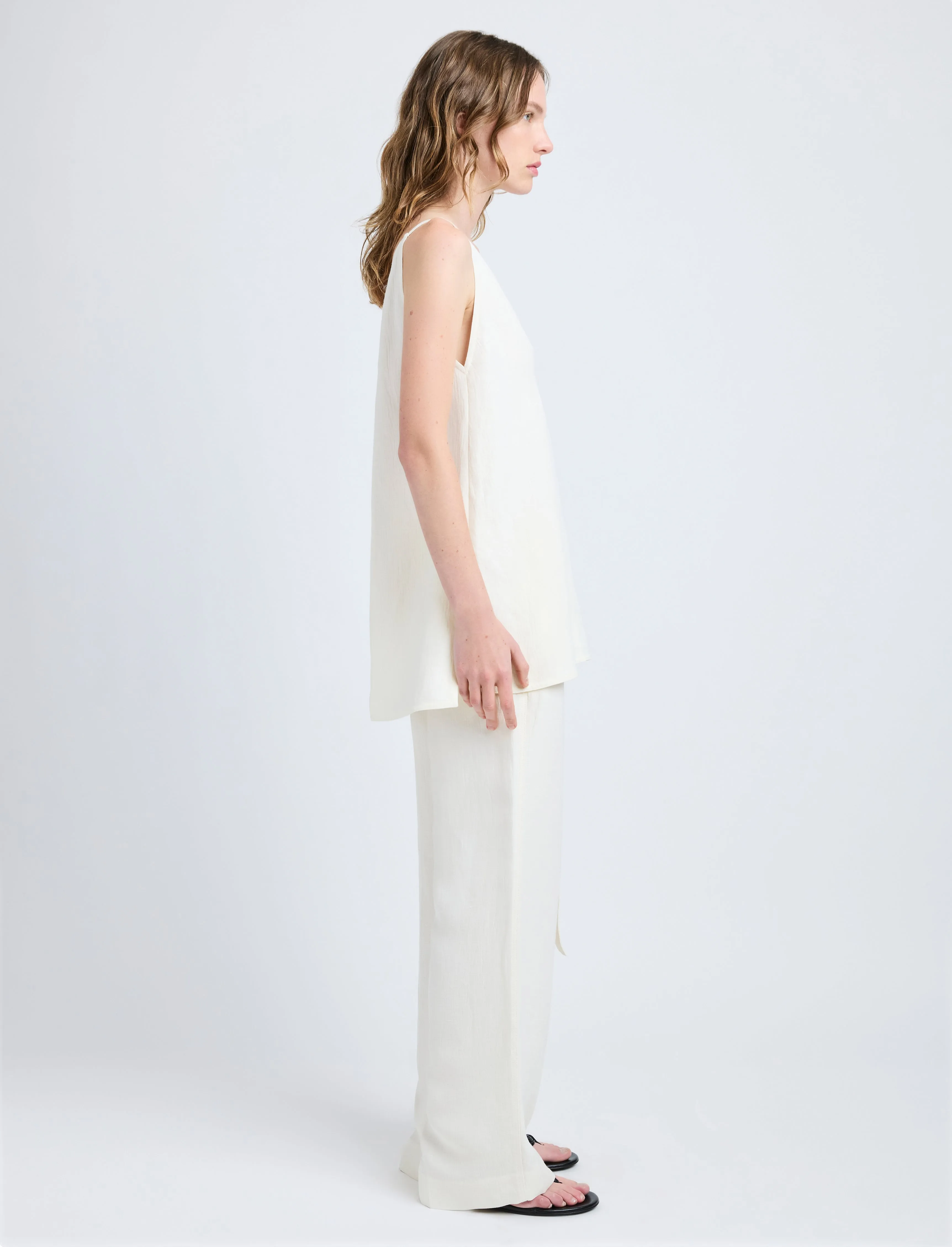 Maggi Pant in Cotton Viscose Linen sold by Proenza Schouler product image thumbnail 3