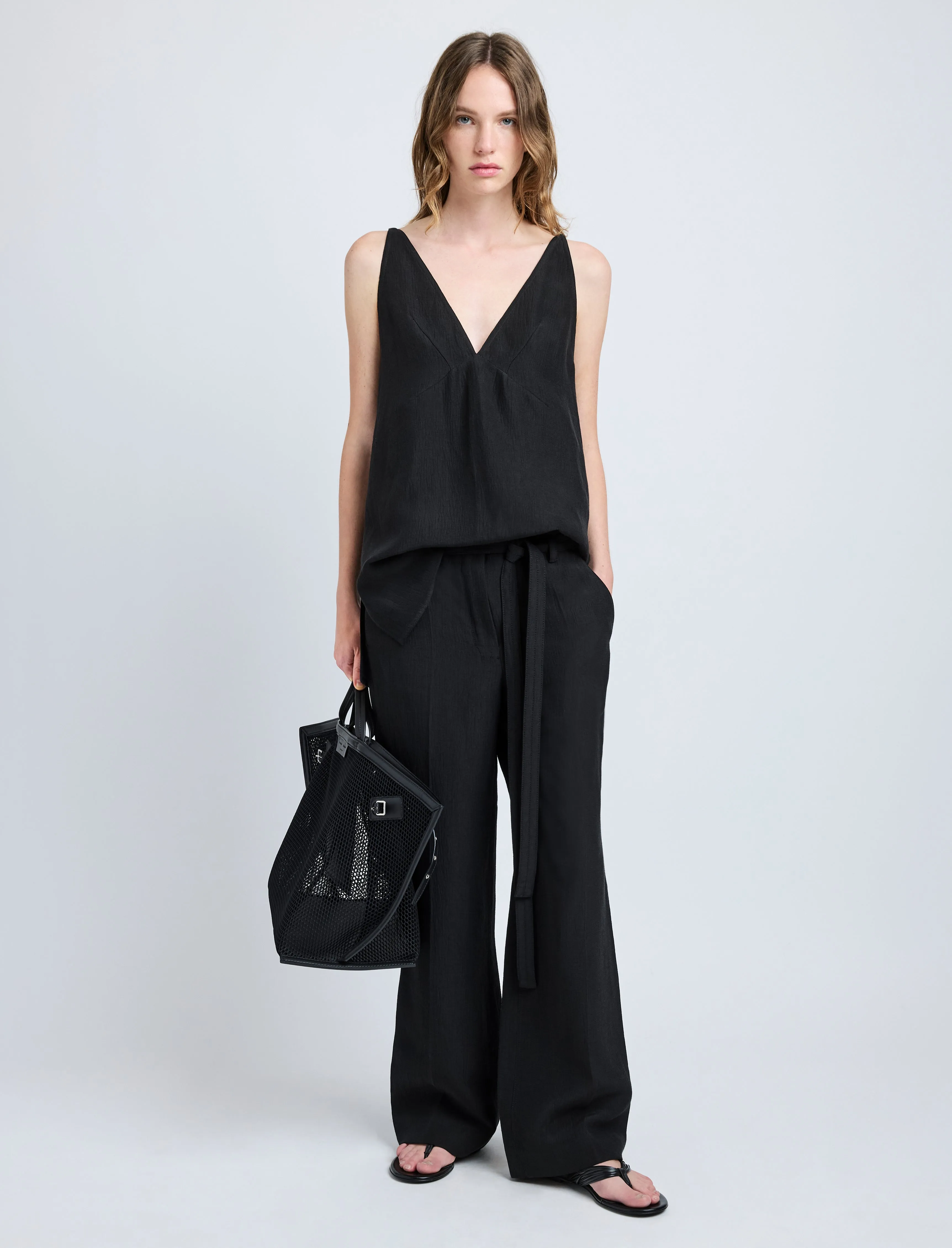 Mitchell Top in Cotton Viscose Linen sold by Proenza Schouler product image thumbnail 3