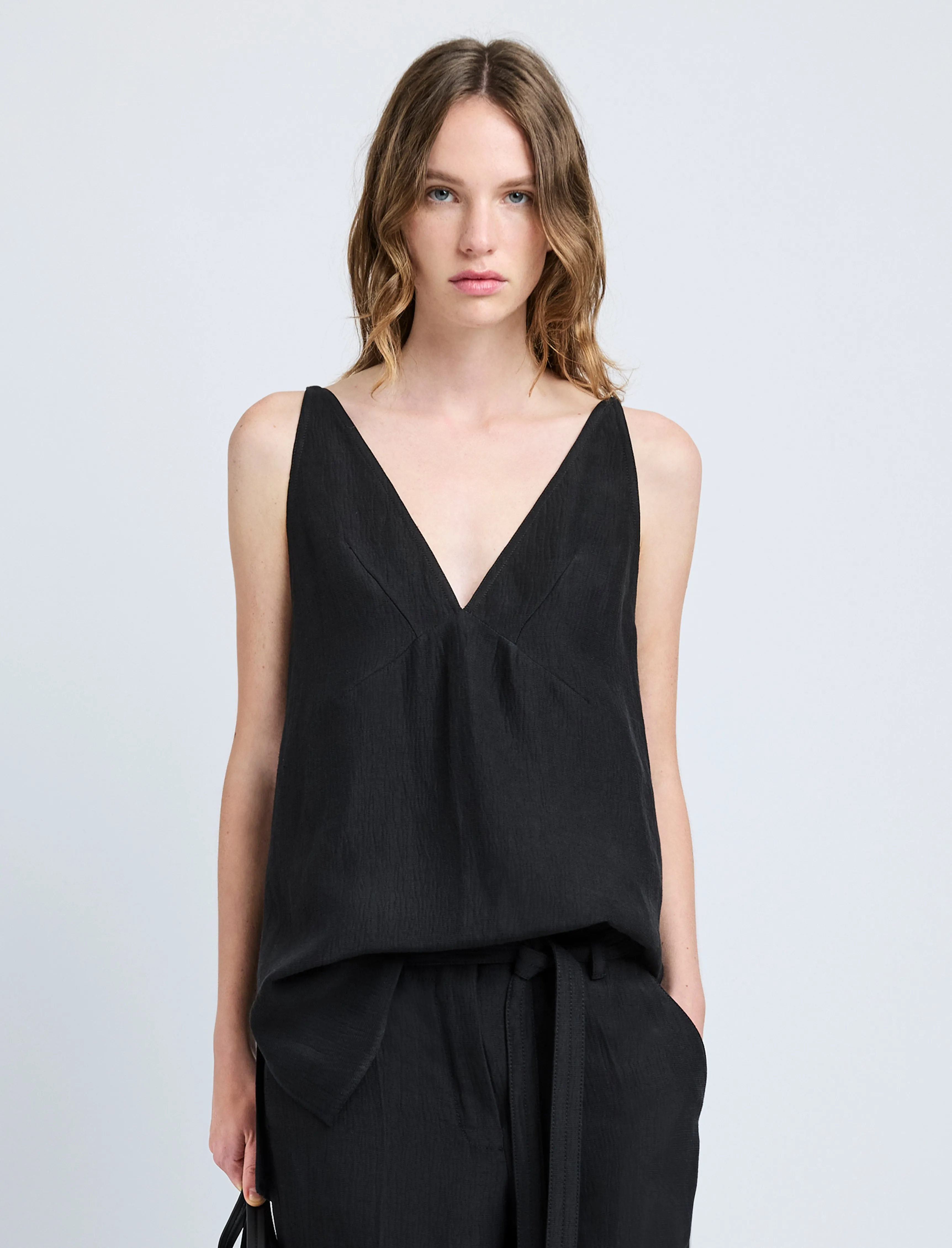 Mitchell Top in Cotton Viscose Linen sold by Proenza Schouler product image thumbnail 2