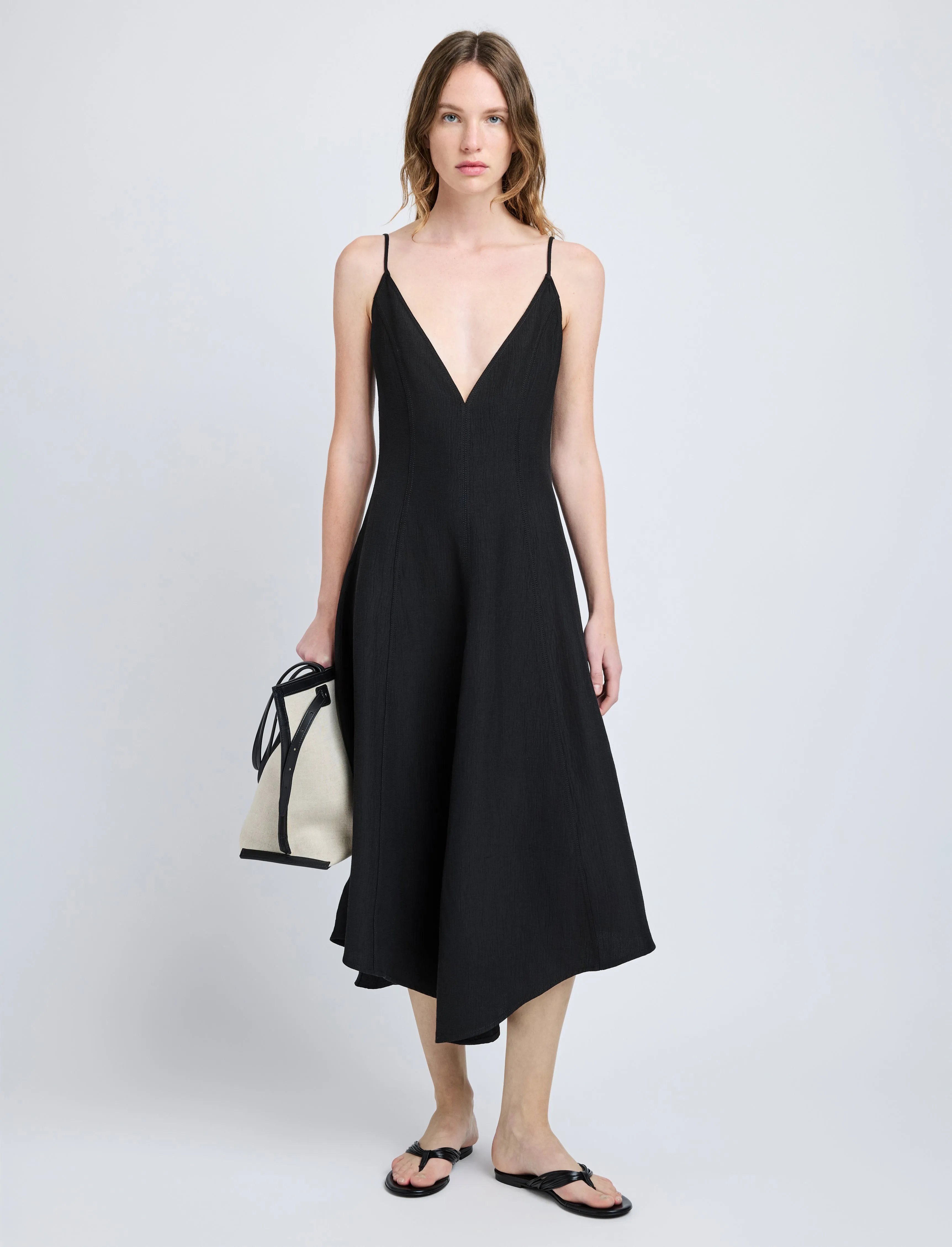 Elaine Dress in Cotton Viscose Linen sold by Proenza Schouler product image thumbnail 2