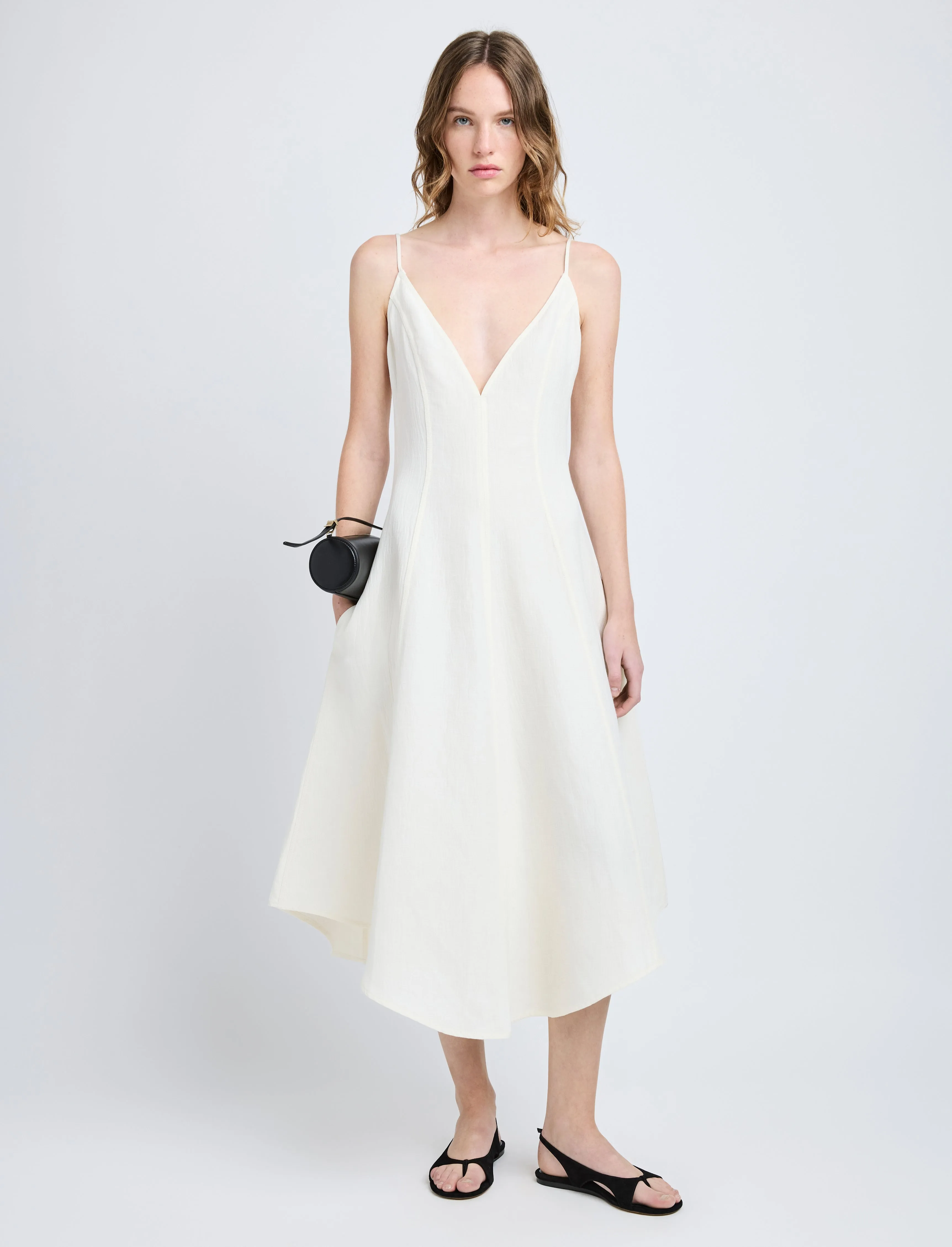 Elaine Dress in Cotton Viscose Linen sold by Proenza Schouler product image thumbnail 2