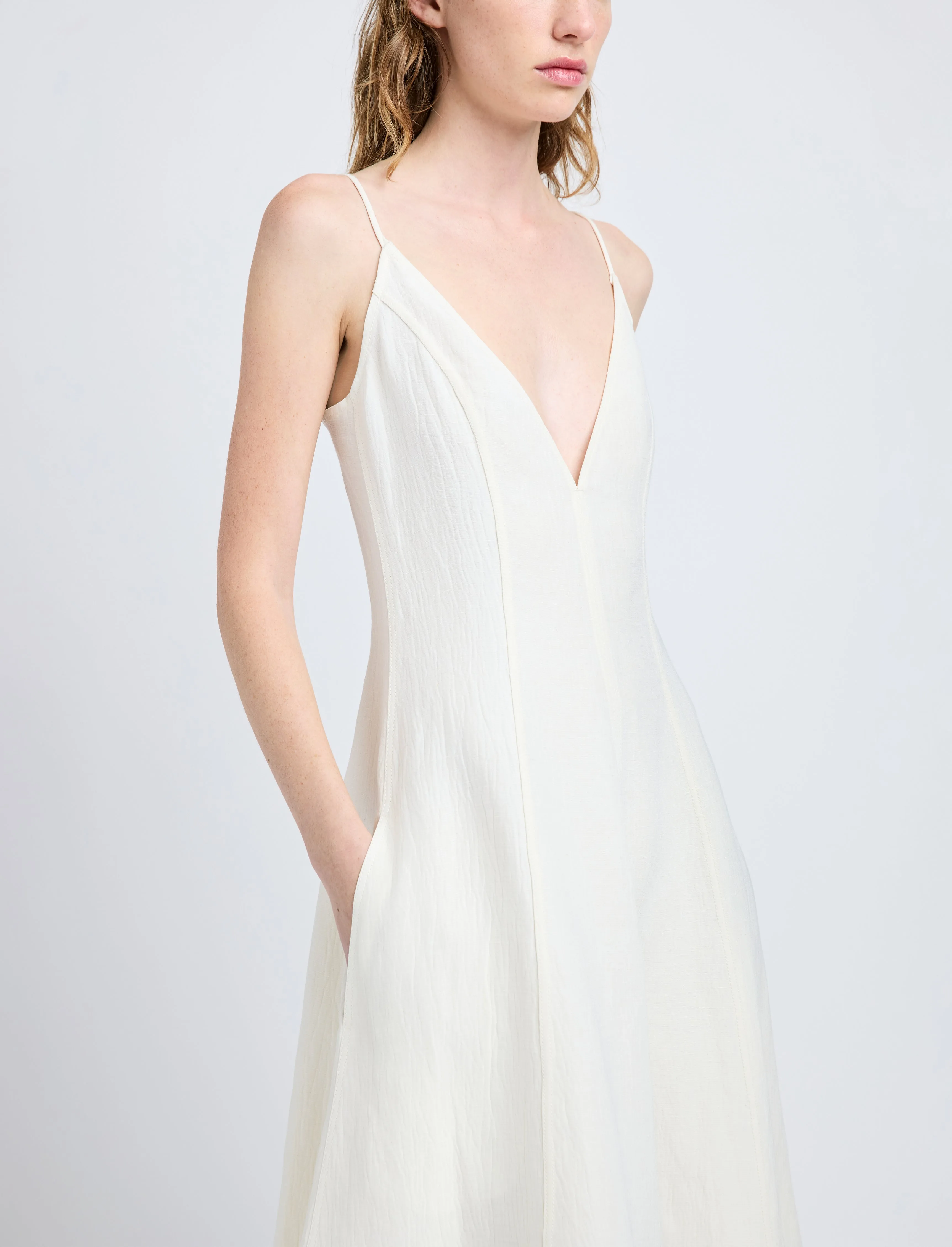 Elaine Dress in Cotton Viscose Linen sold by Proenza Schouler product image thumbnail 5