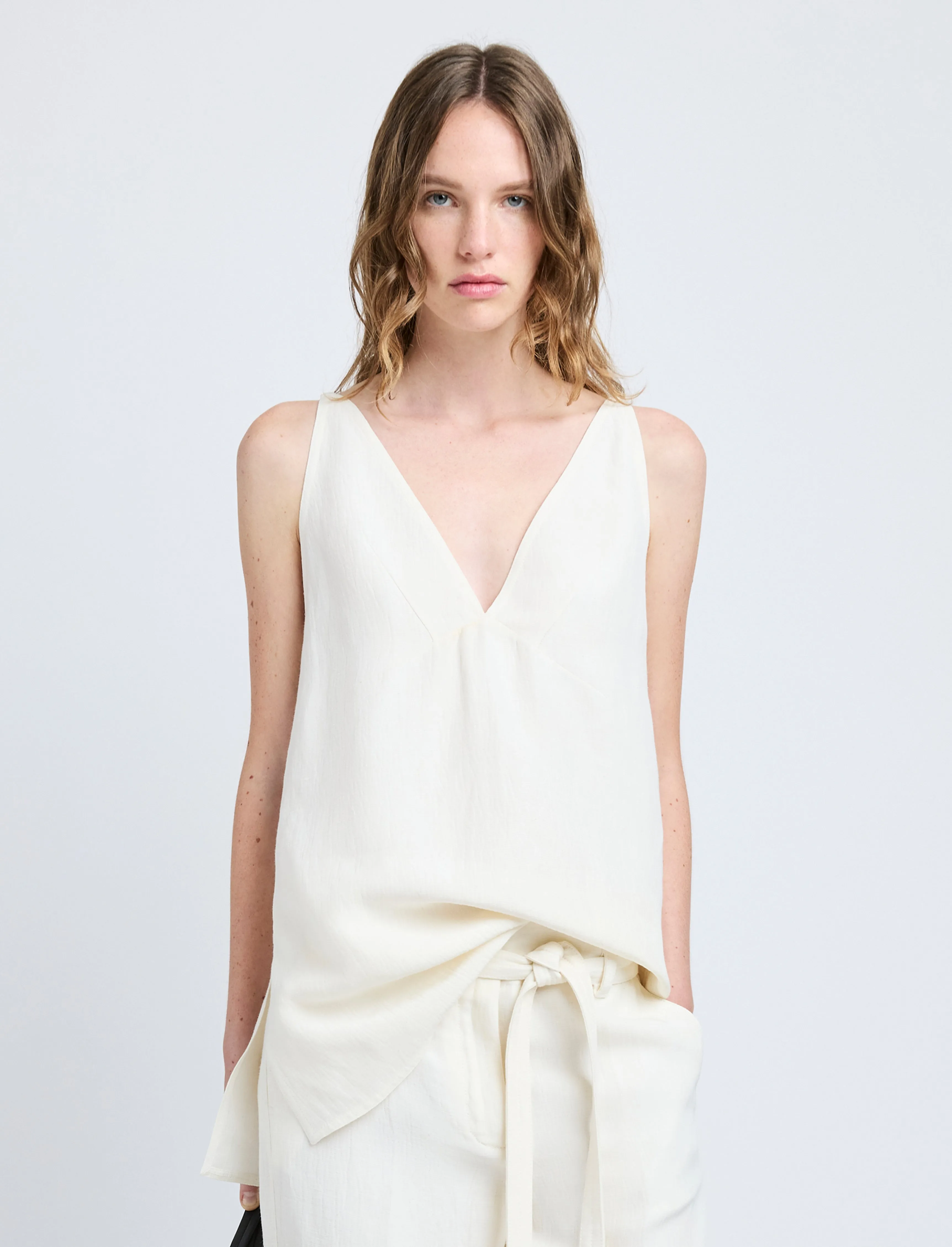 Mitchell Top in Cotton Viscose Linen sold by Proenza Schouler product image thumbnail 2