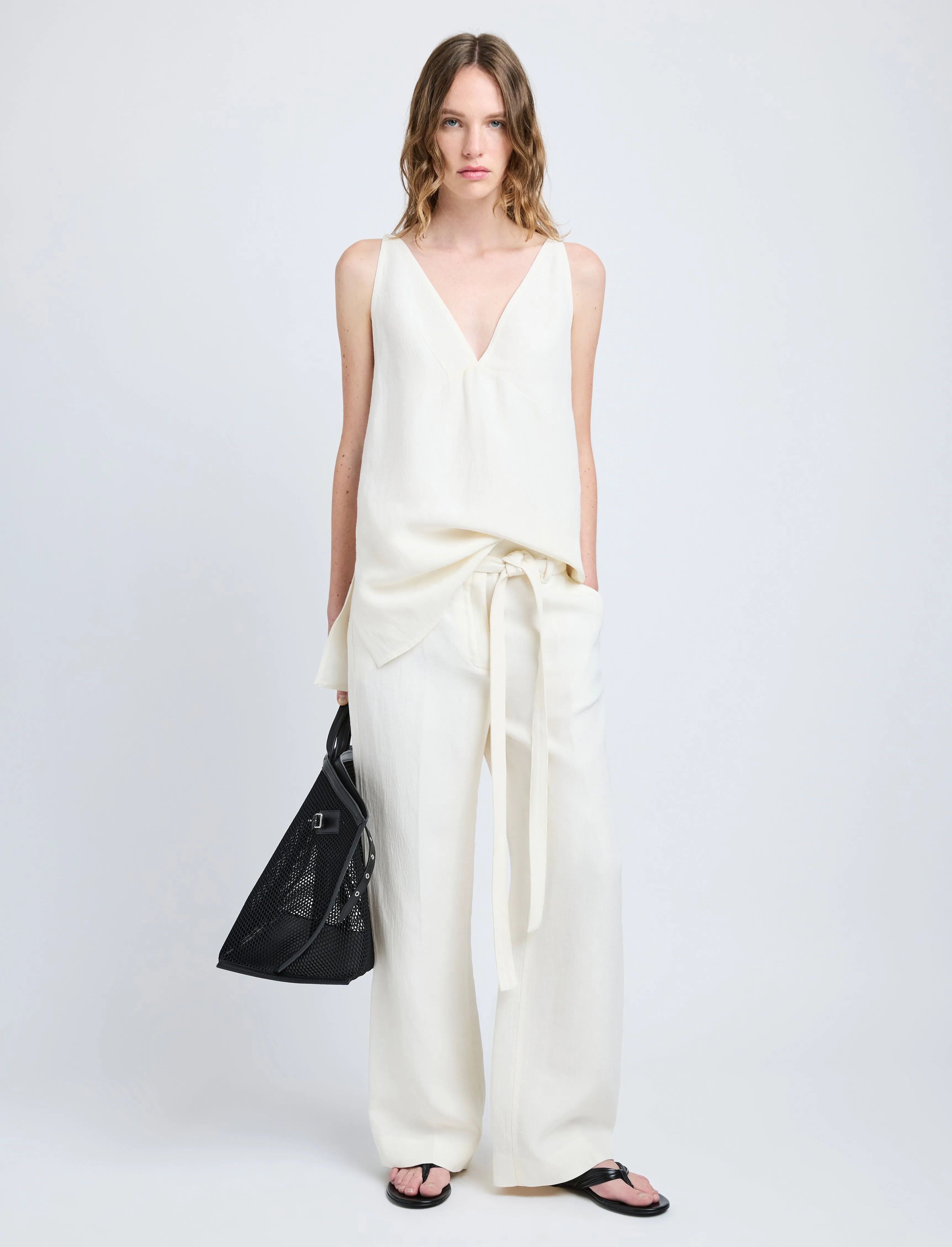 Mitchell Top in Cotton Viscose Linen sold by Proenza Schouler product image thumbnail 3