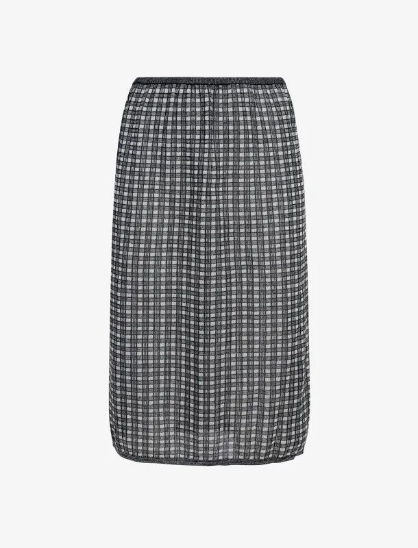 Lori Knit Skirt in Plaid Knit sold by Proenza Schouler