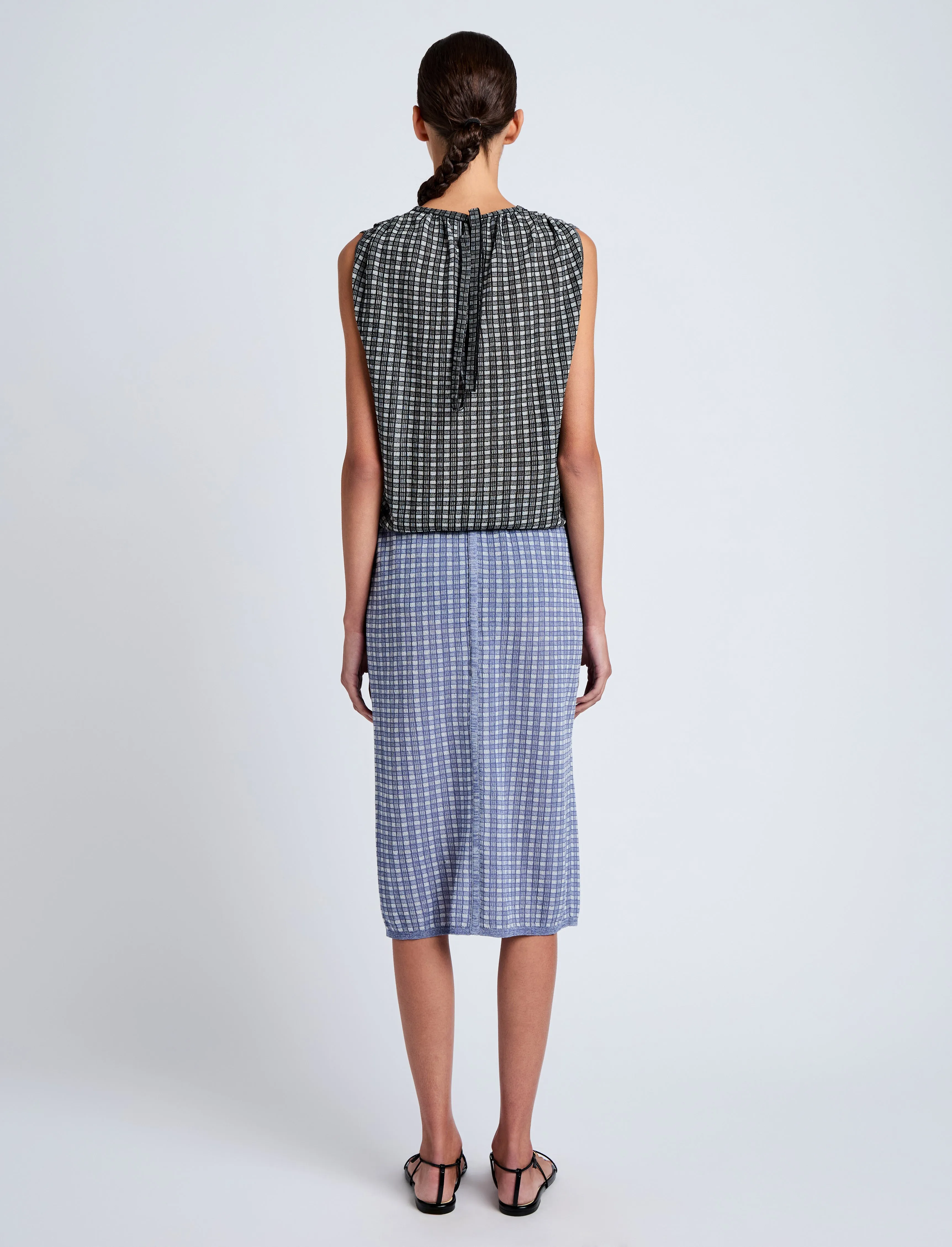 Bradley Crewneck in Plaid Knit sold by Proenza Schouler product image thumbnail 5