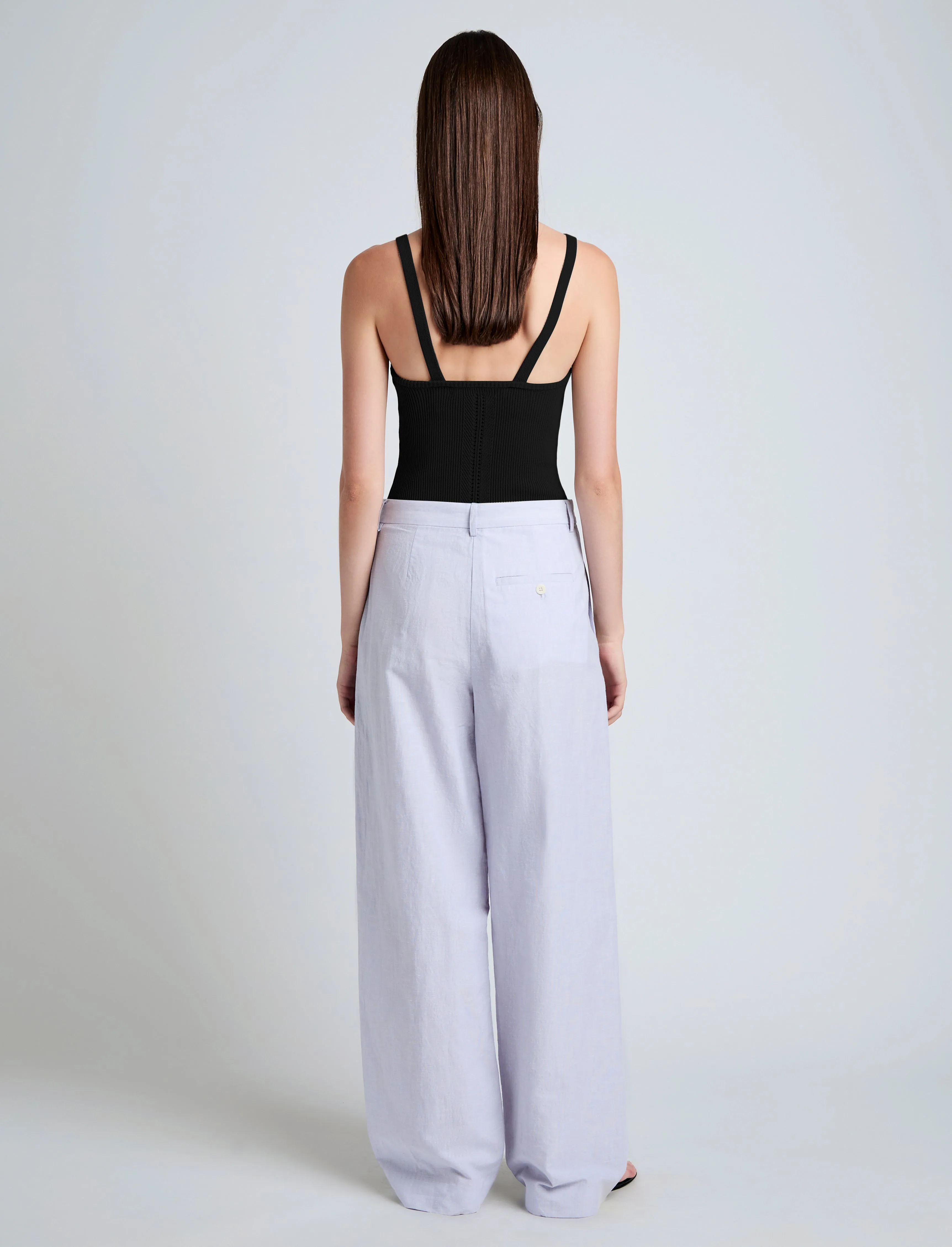 Eleanor Pant in Linen Shirting sold by Proenza Schouler product image thumbnail 4