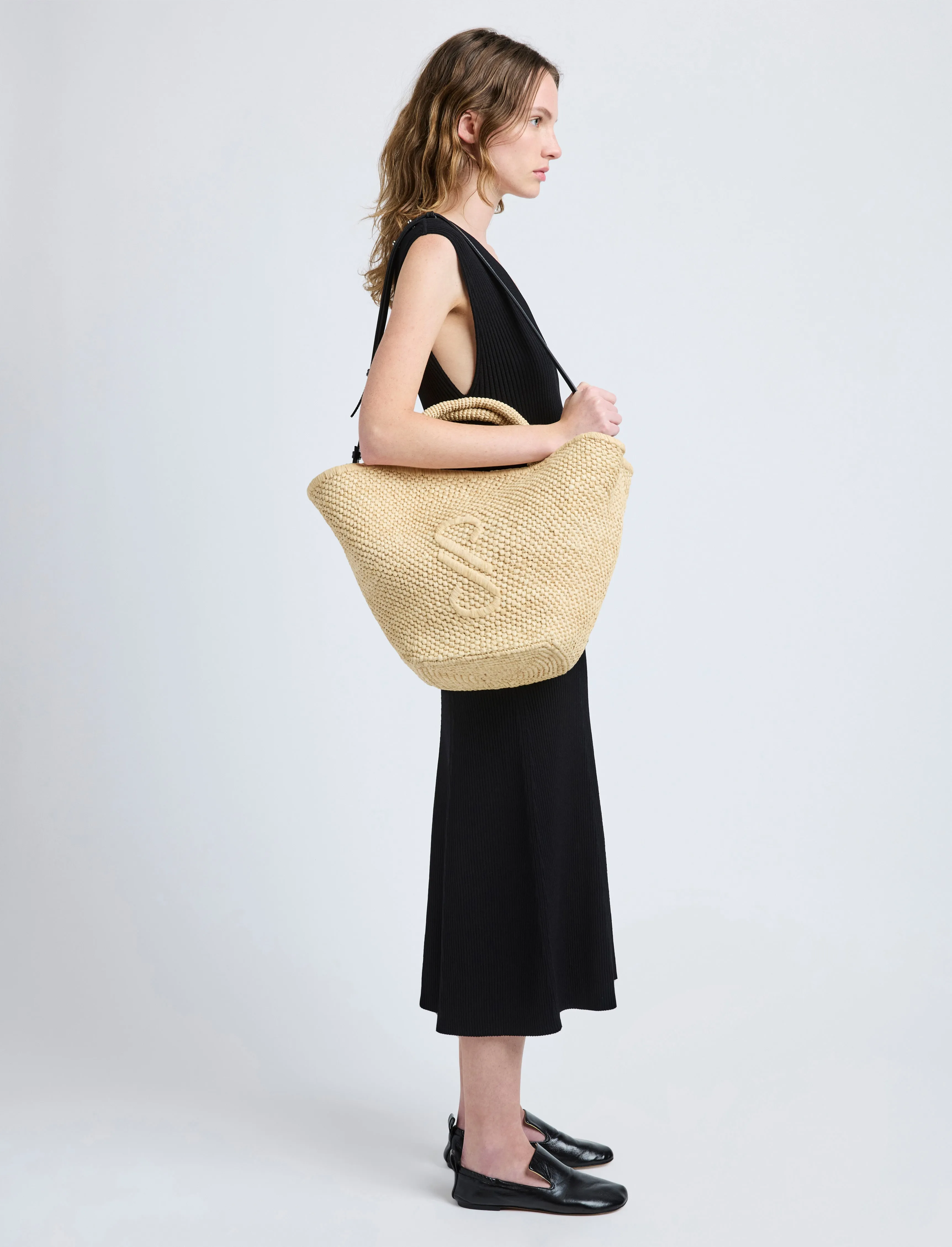 Large Chelsea Tote in Natural Raffia sold by Proenza Schouler product image thumbnail 2