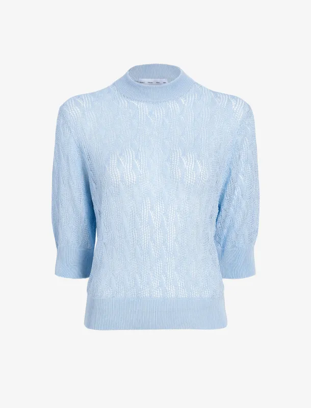 Nicola Knit Sweater in Plaited Viscose Rib made by Proenza Schouler