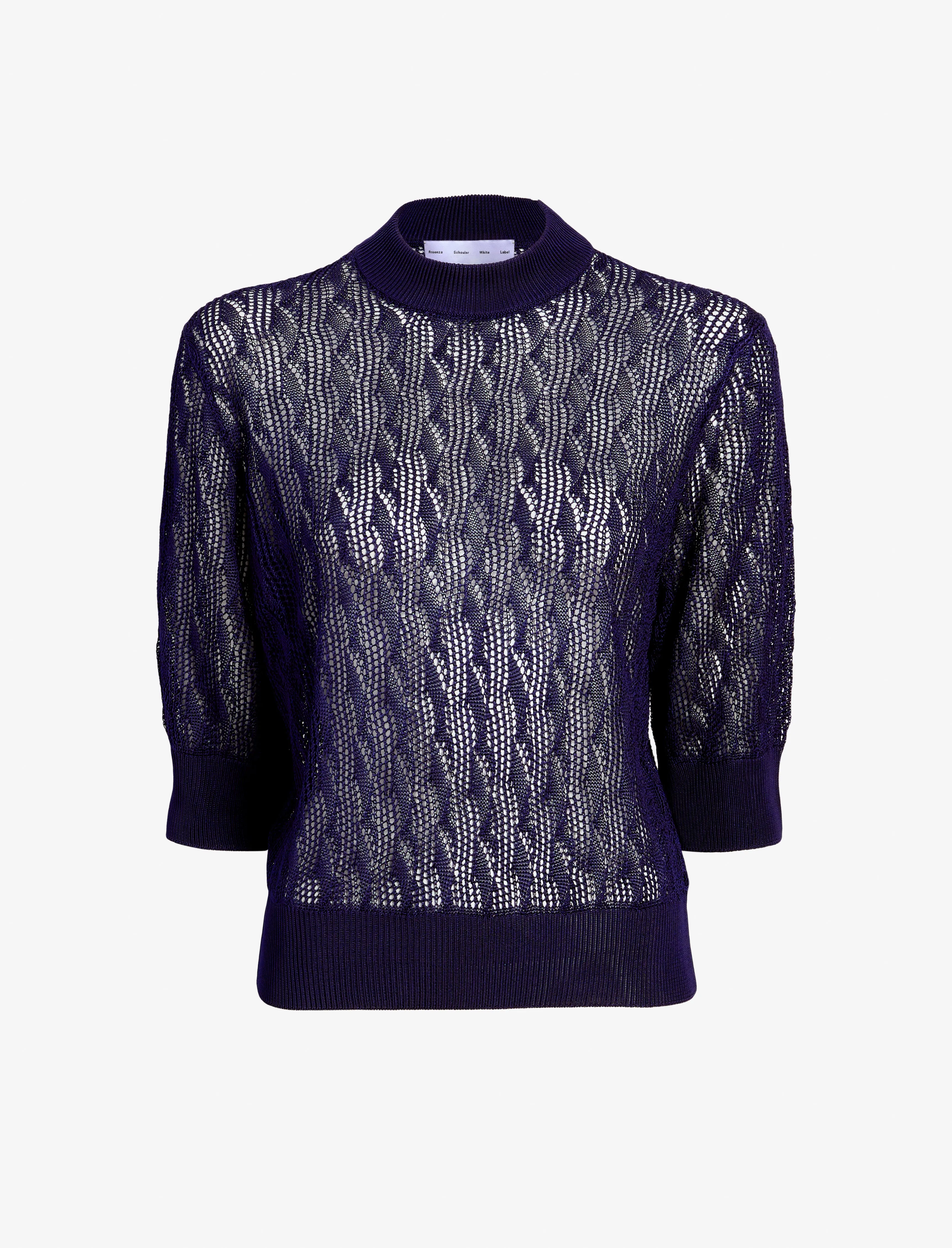 Nicola Knit Sweater in Plaited Viscose Rib sold by Proenza Schouler