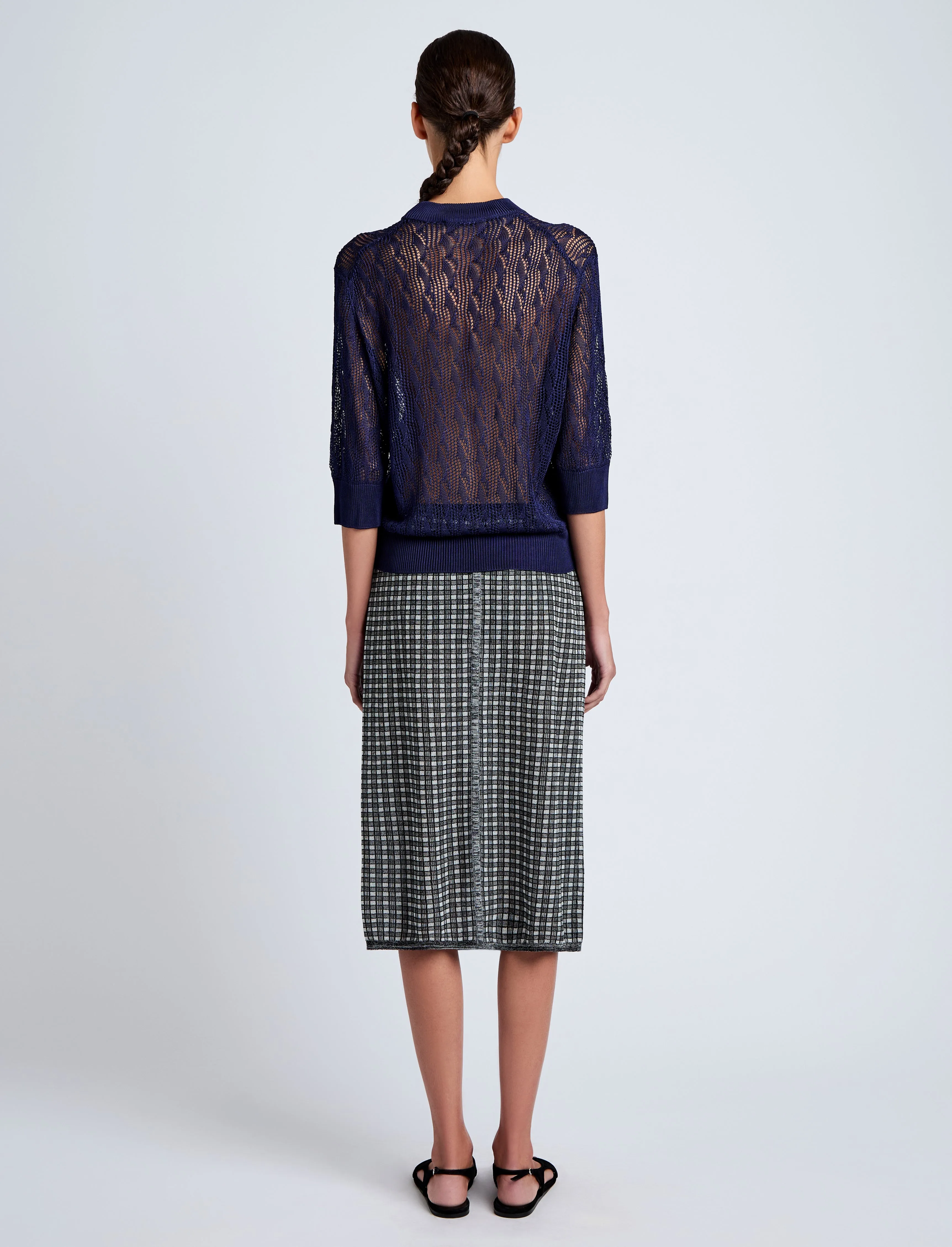 Nicola Knit Sweater in Plaited Viscose Rib sold by Proenza Schouler product image thumbnail 5