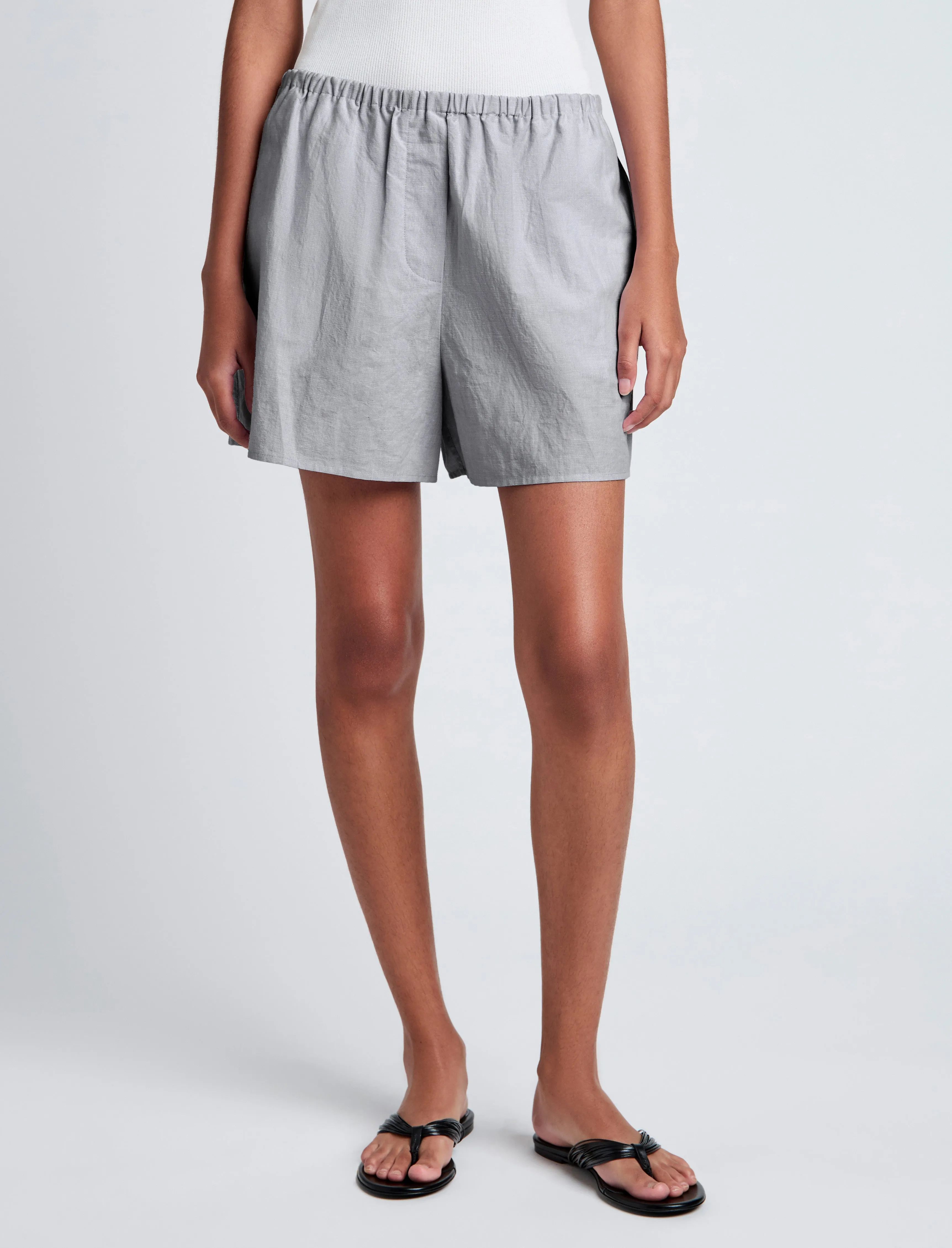 Jana Short in Linen Shirting sold by Proenza Schouler product image thumbnail 3