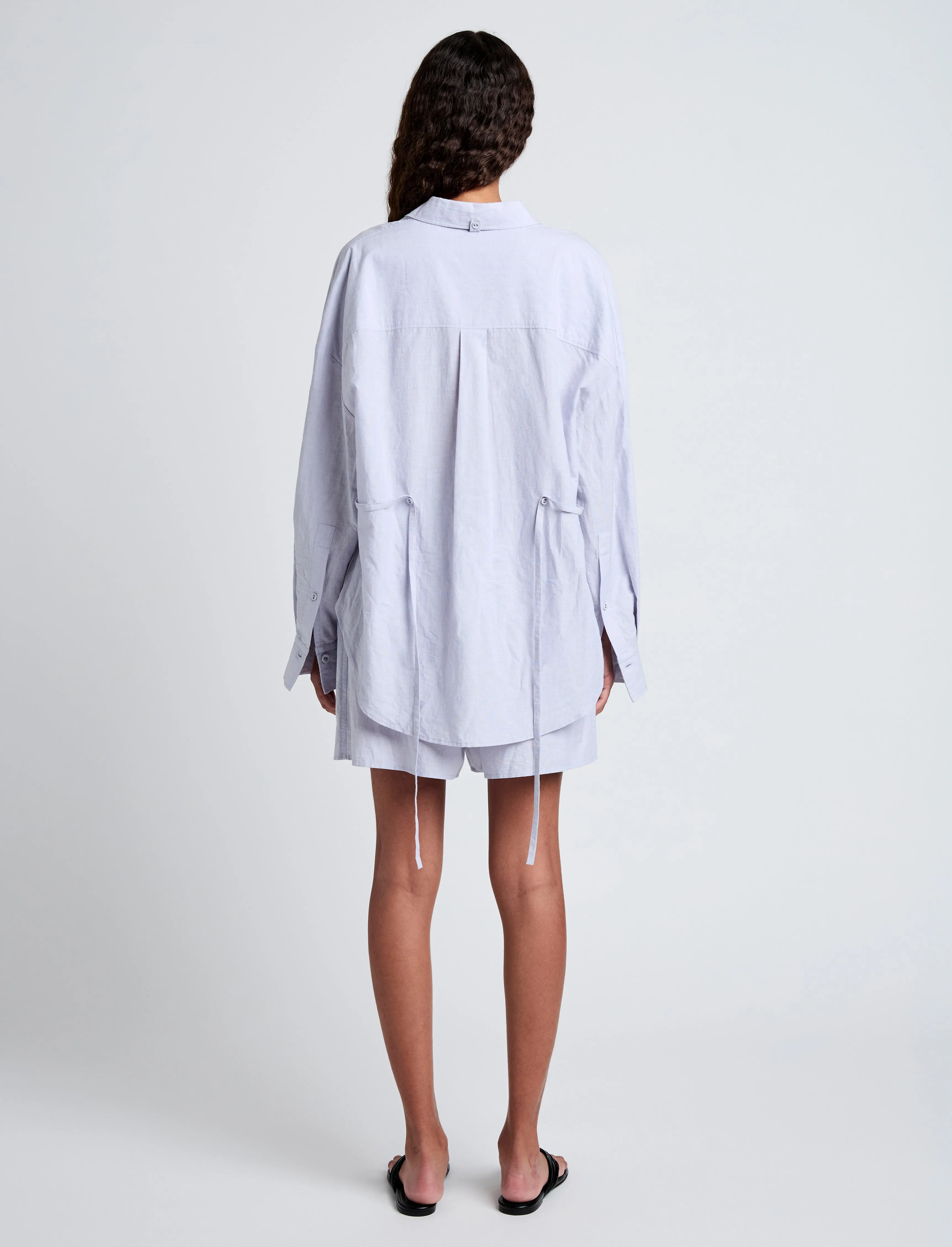 Caroline Shirt in Linen Shirting sold by Proenza Schouler product image thumbnail 5