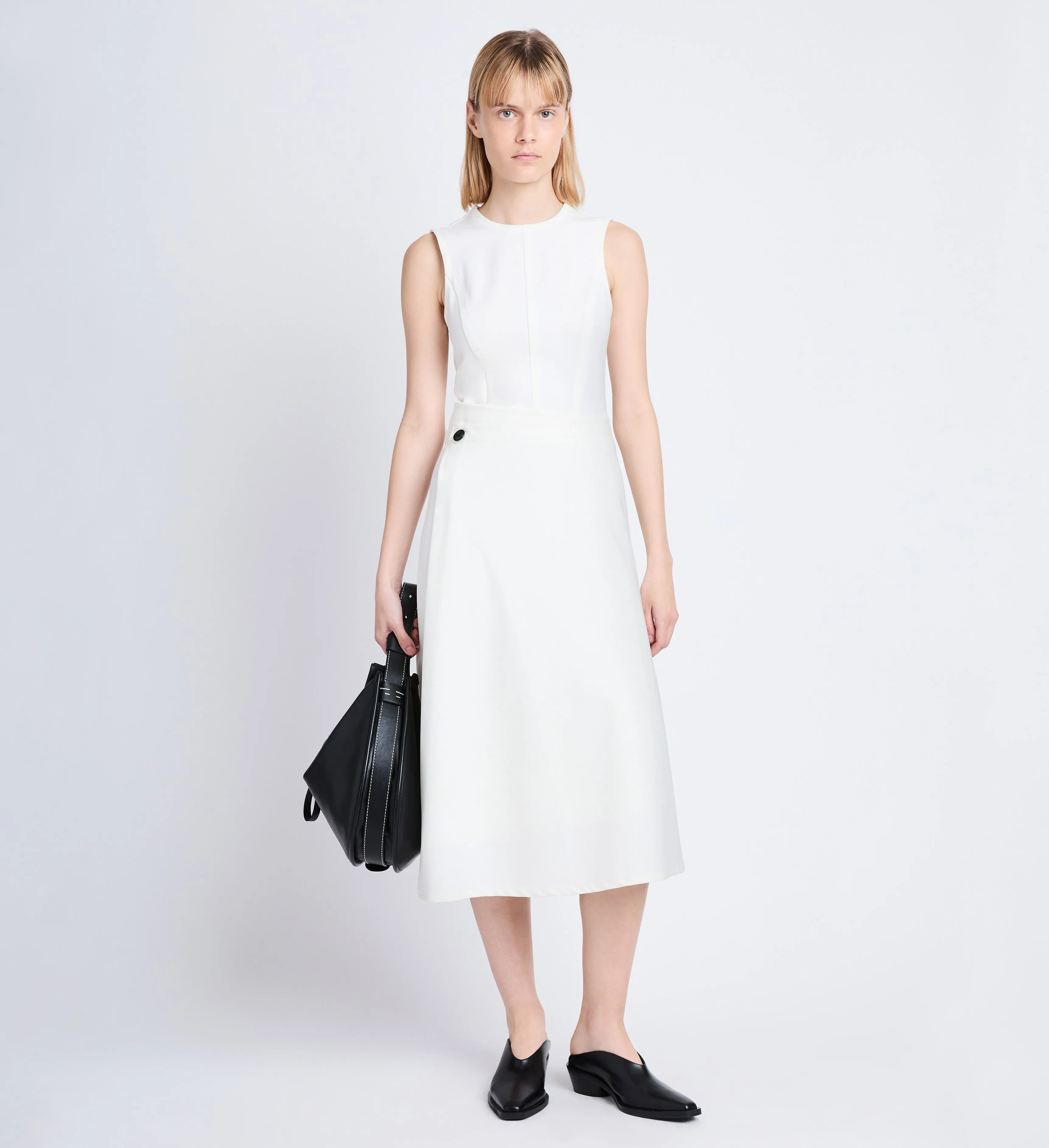 Ivy Wrap Dress in Stretch Suiting sold by Proenza Schouler product image thumbnail 2