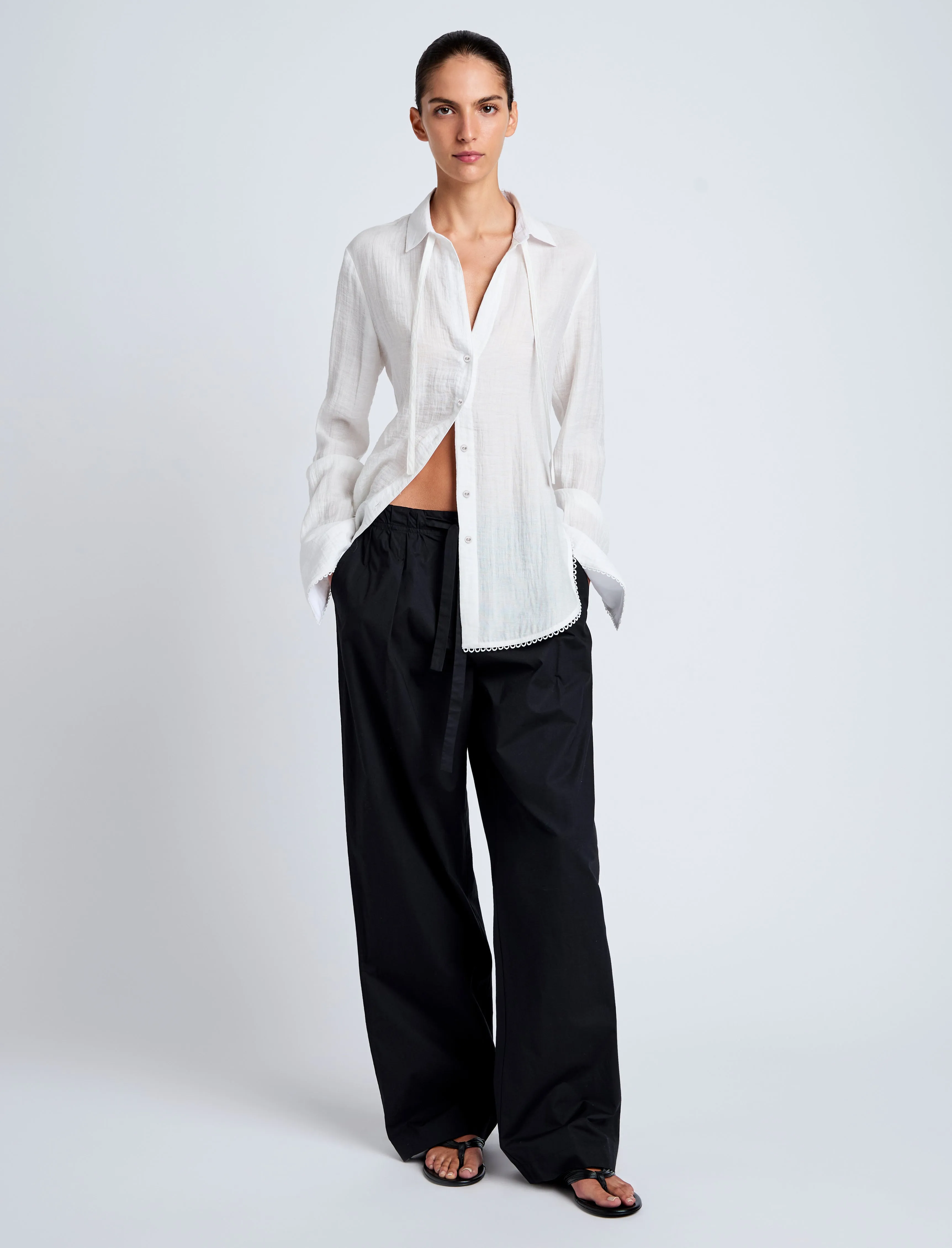 Cami Shirt in Crinkle Viscose sold by Proenza Schouler product image thumbnail 3