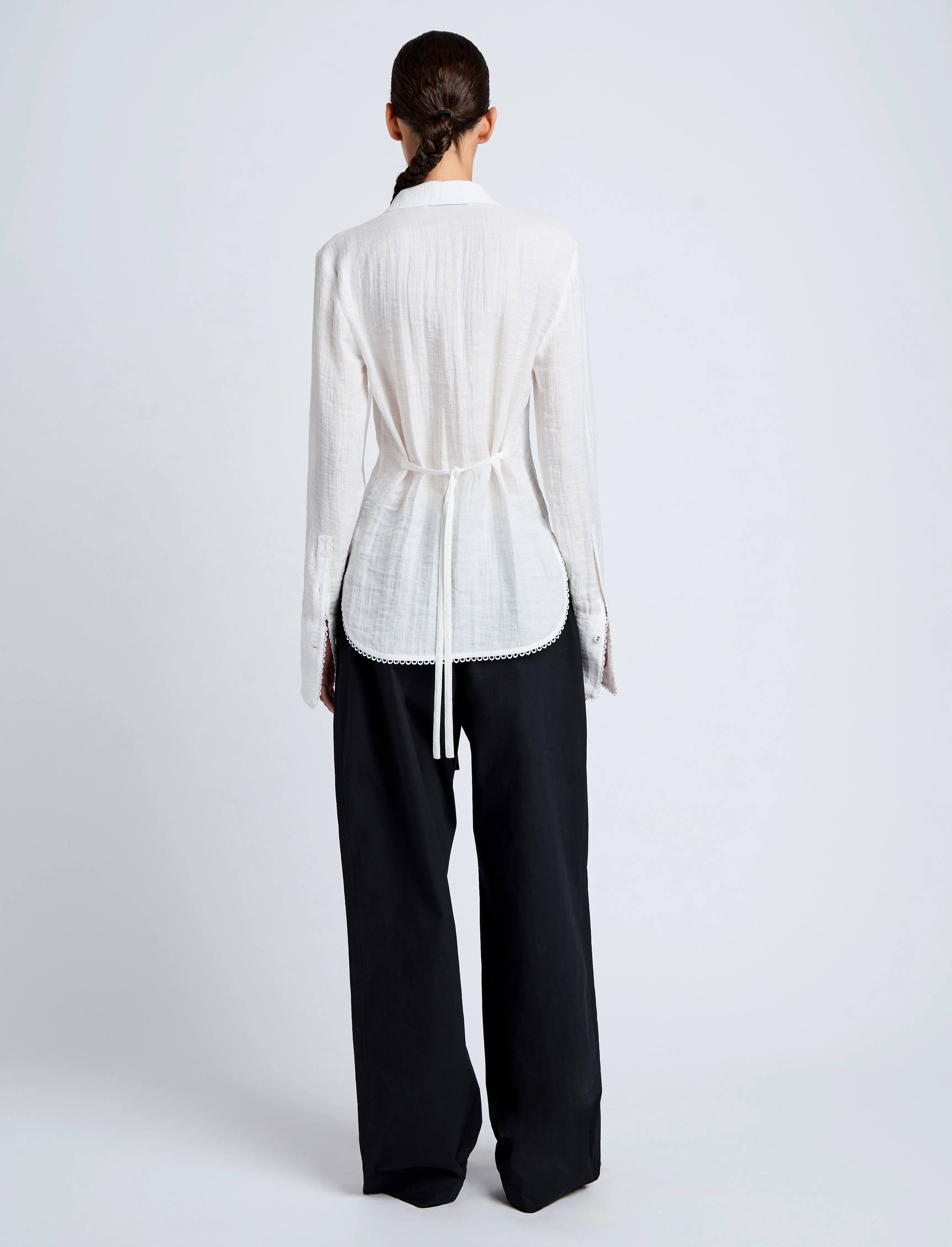 Cami Shirt in Crinkle Viscose sold by Proenza Schouler product image thumbnail 5