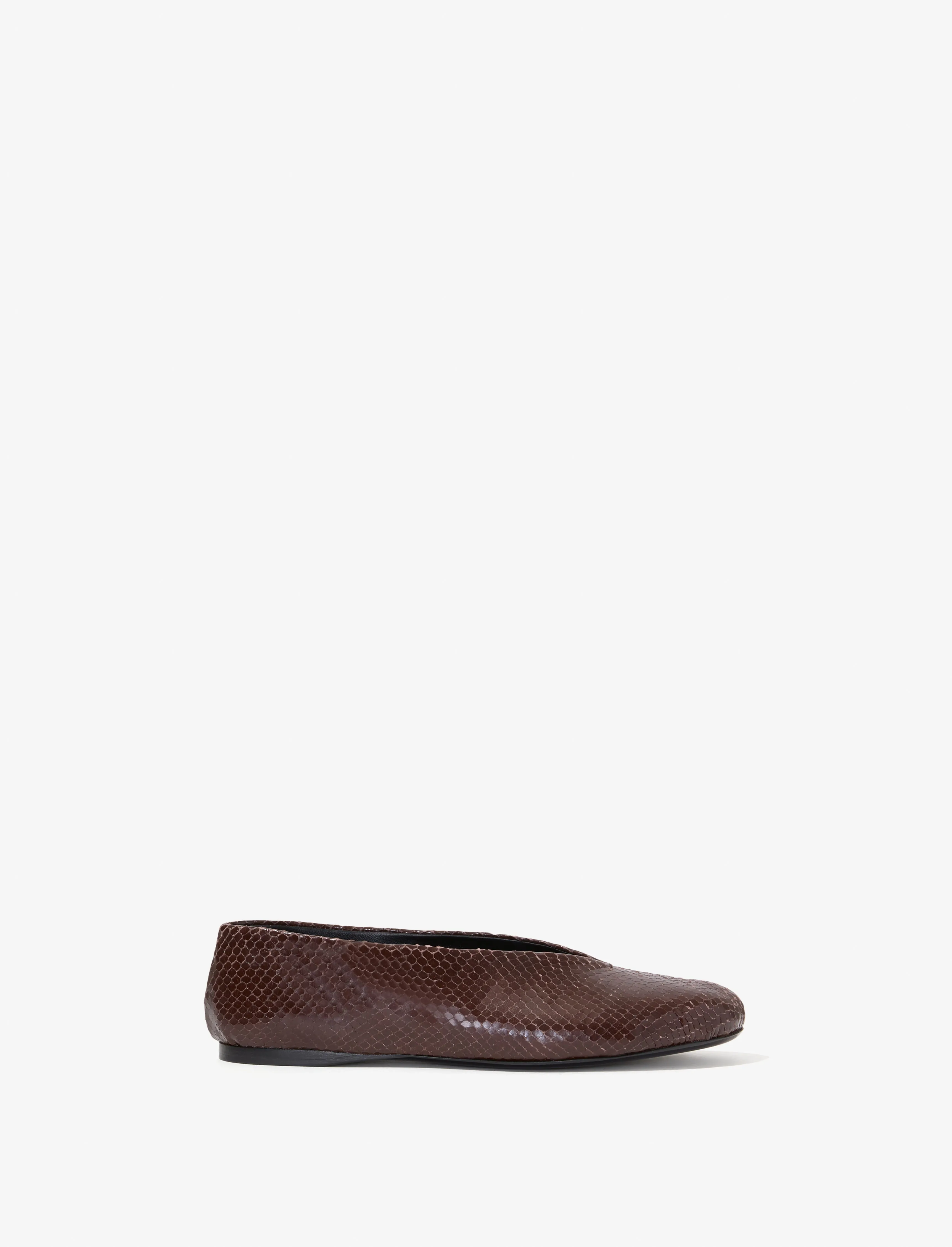 Tee Ballet Flats in Embossed Python sold by Proenza Schouler
