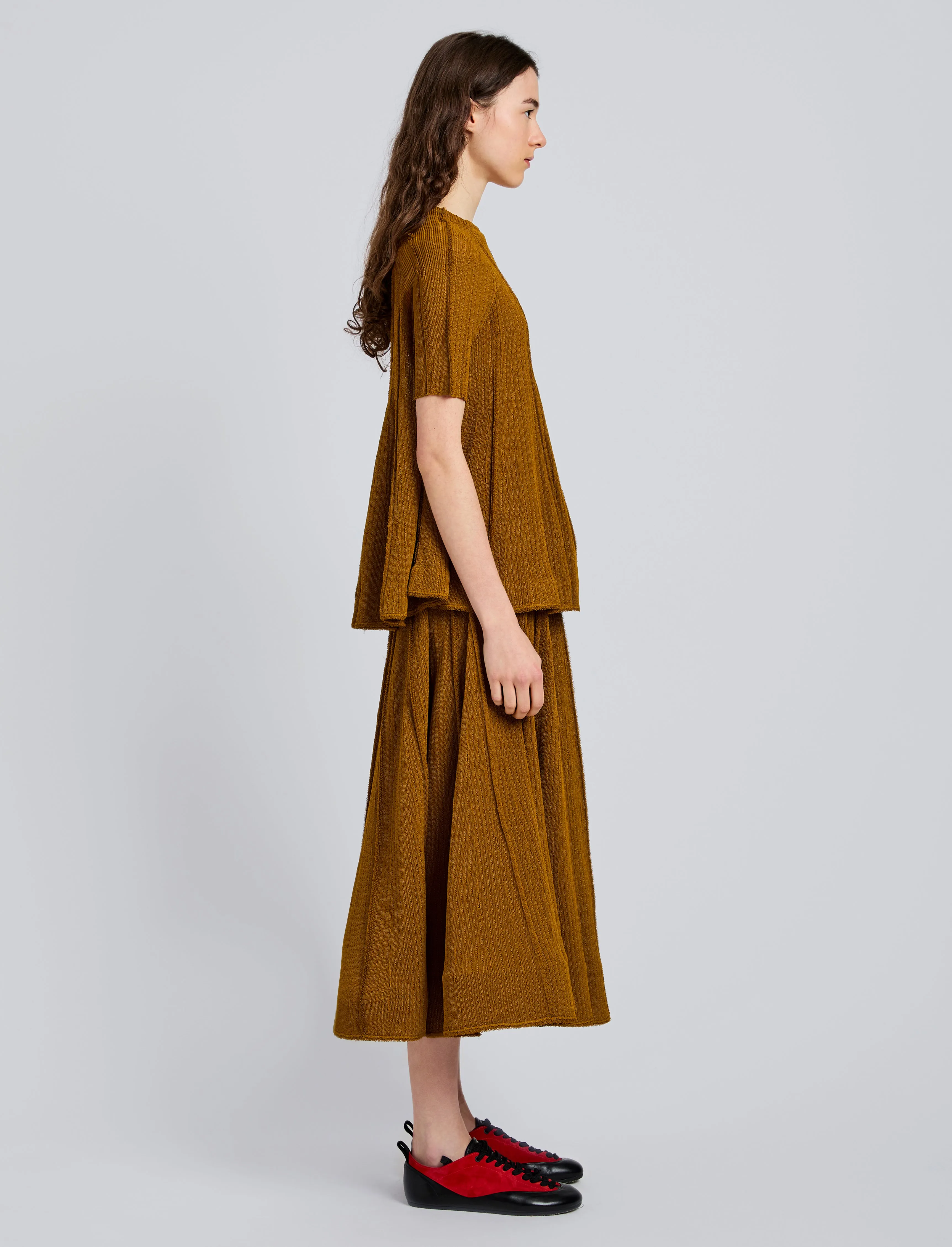 Tavia Skirt in Viscose Fringe Knit sold by Proenza Schouler product image thumbnail 3