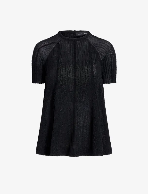 Tavia Top in Viscose Fringe Knit made by Proenza Schouler