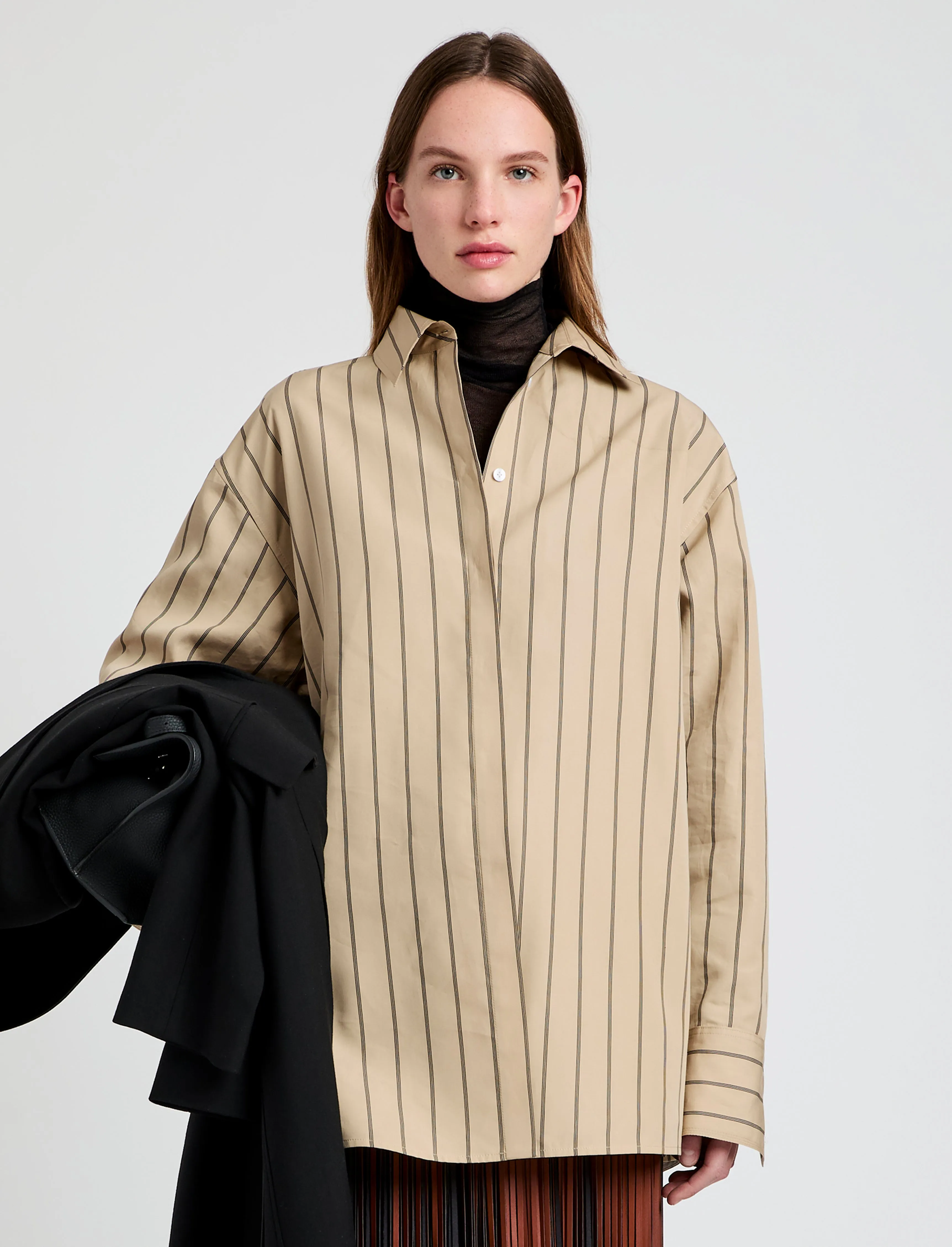 Addy Top in Stripe Cotton Silk Poplin sold by Proenza Schouler product image thumbnail 2
