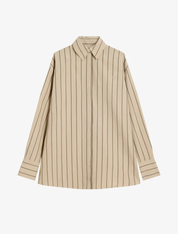 Addy Top in Stripe Cotton Silk Poplin made by Proenza Schouler