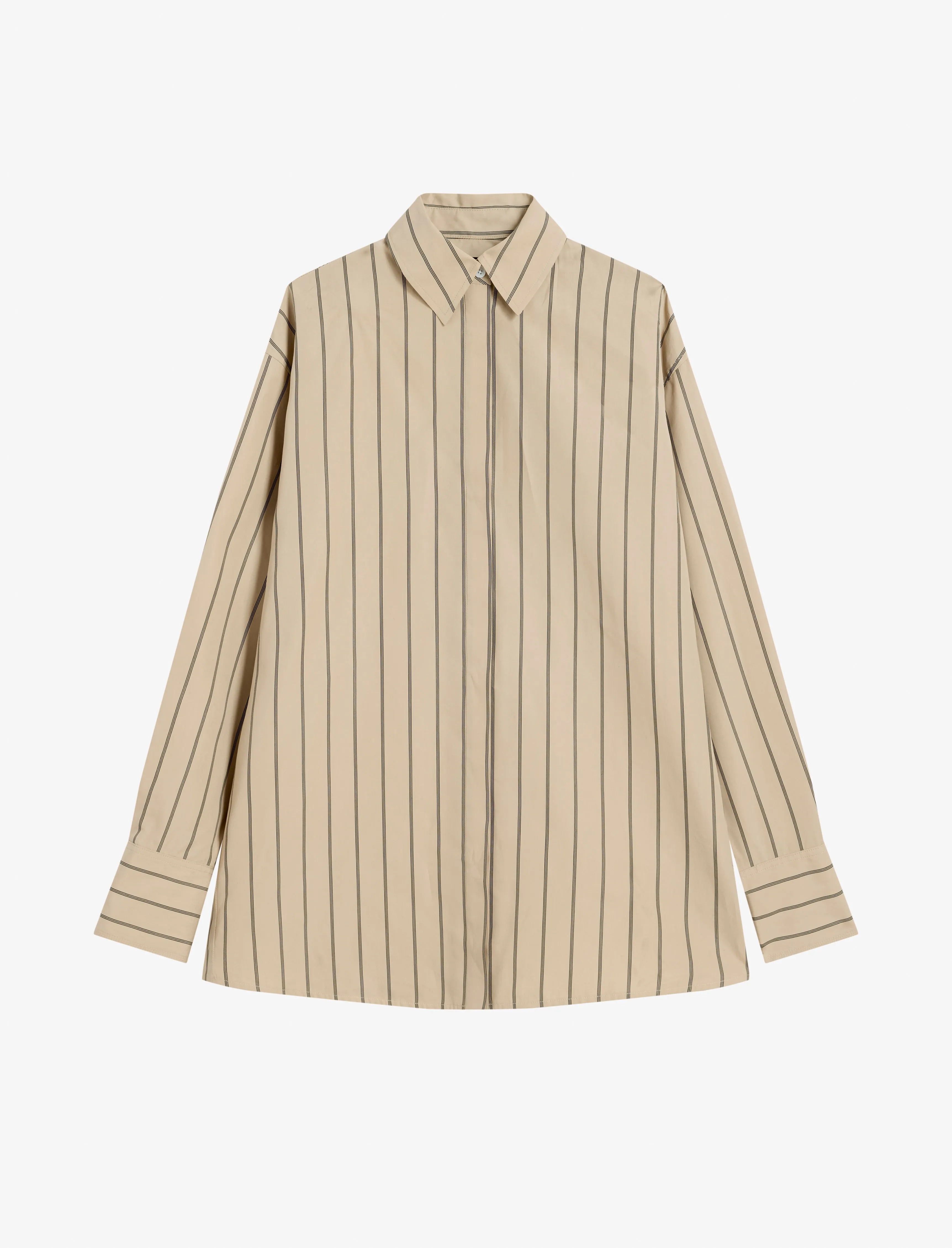 Addy Top in Stripe Cotton Silk Poplin sold by Proenza Schouler