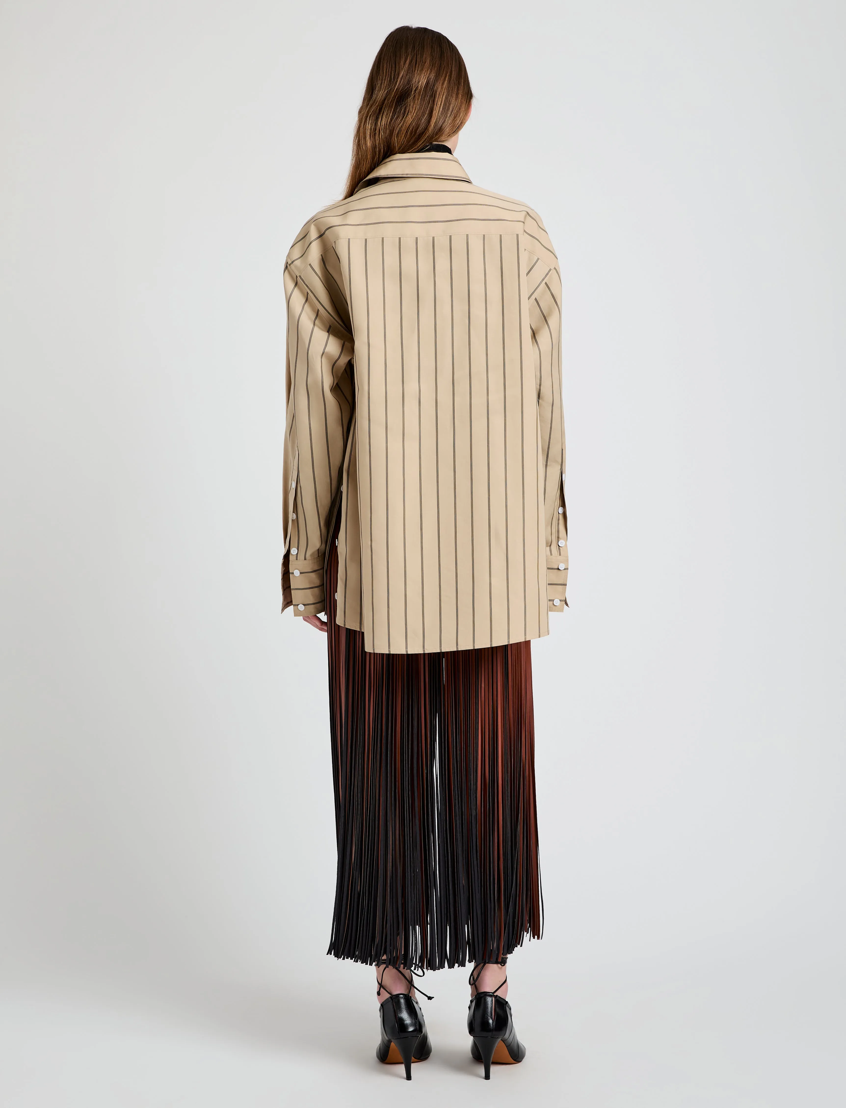 Addy Top in Stripe Cotton Silk Poplin sold by Proenza Schouler product image thumbnail 5