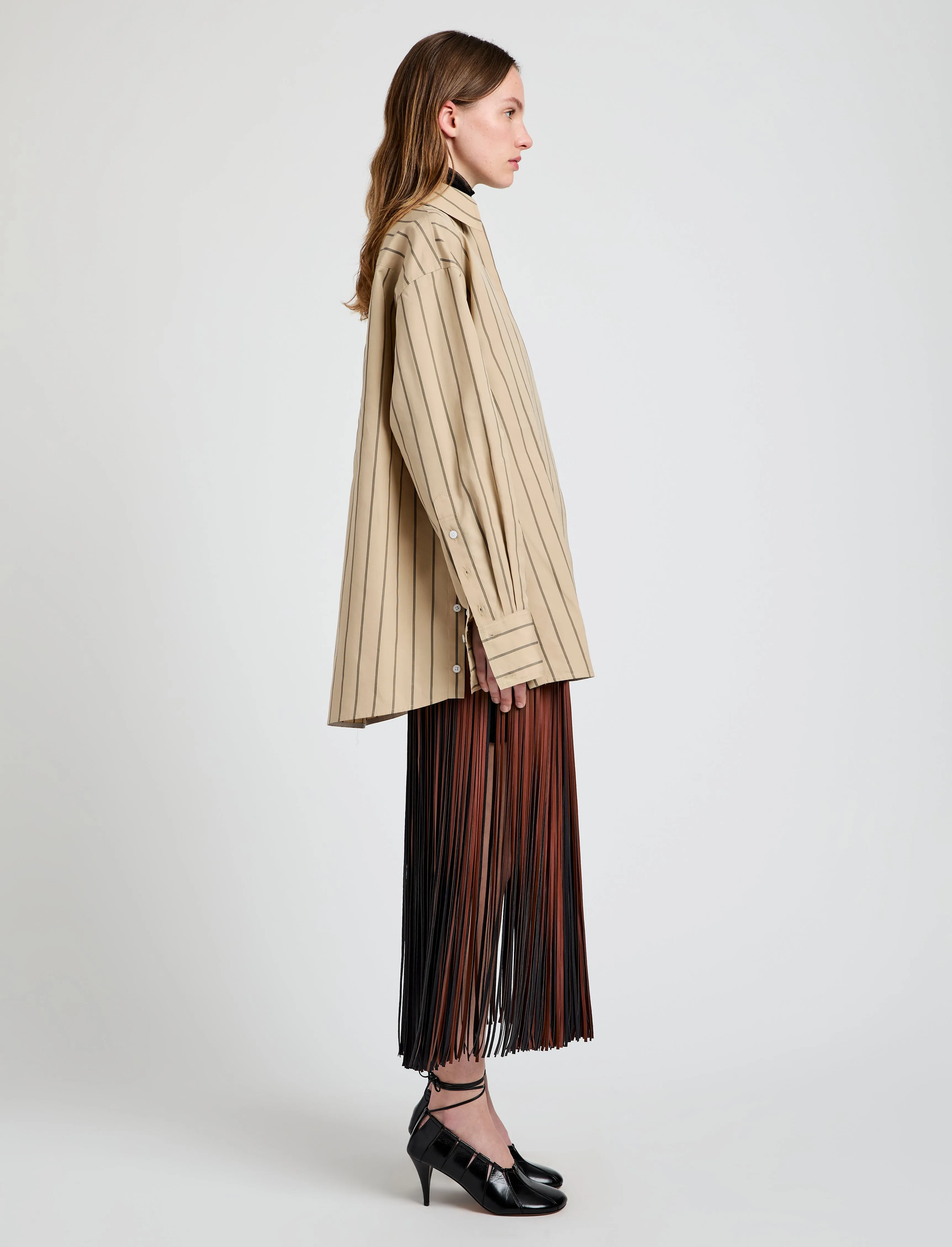 Addy Top in Stripe Cotton Silk Poplin sold by Proenza Schouler product image thumbnail 4
