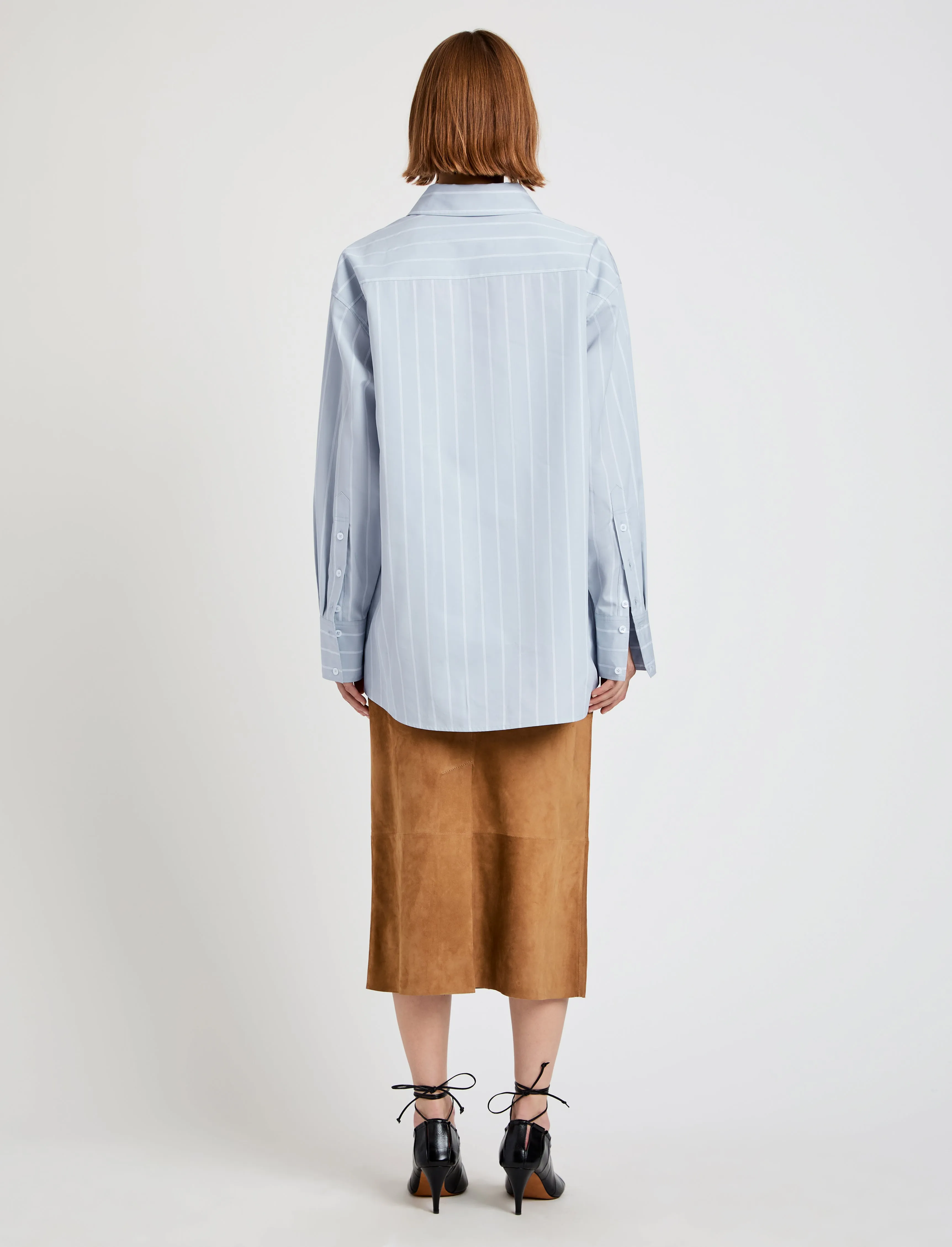 Addy Top in Stripe Cotton Silk Poplin sold by Proenza Schouler product image thumbnail 5