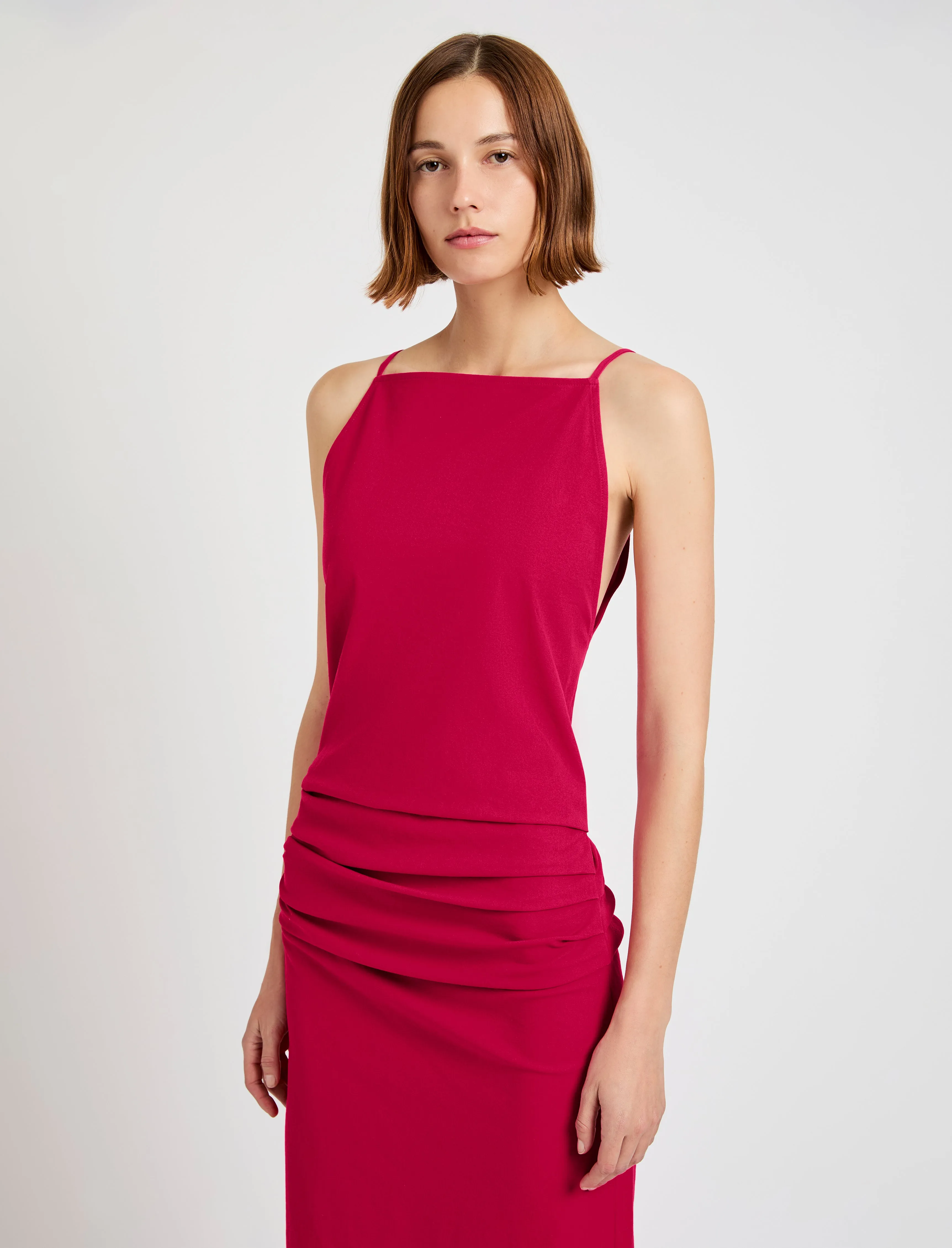 Priya Dress in Bi-Stretch Cotton Nylon sold by Proenza Schouler product image thumbnail 5