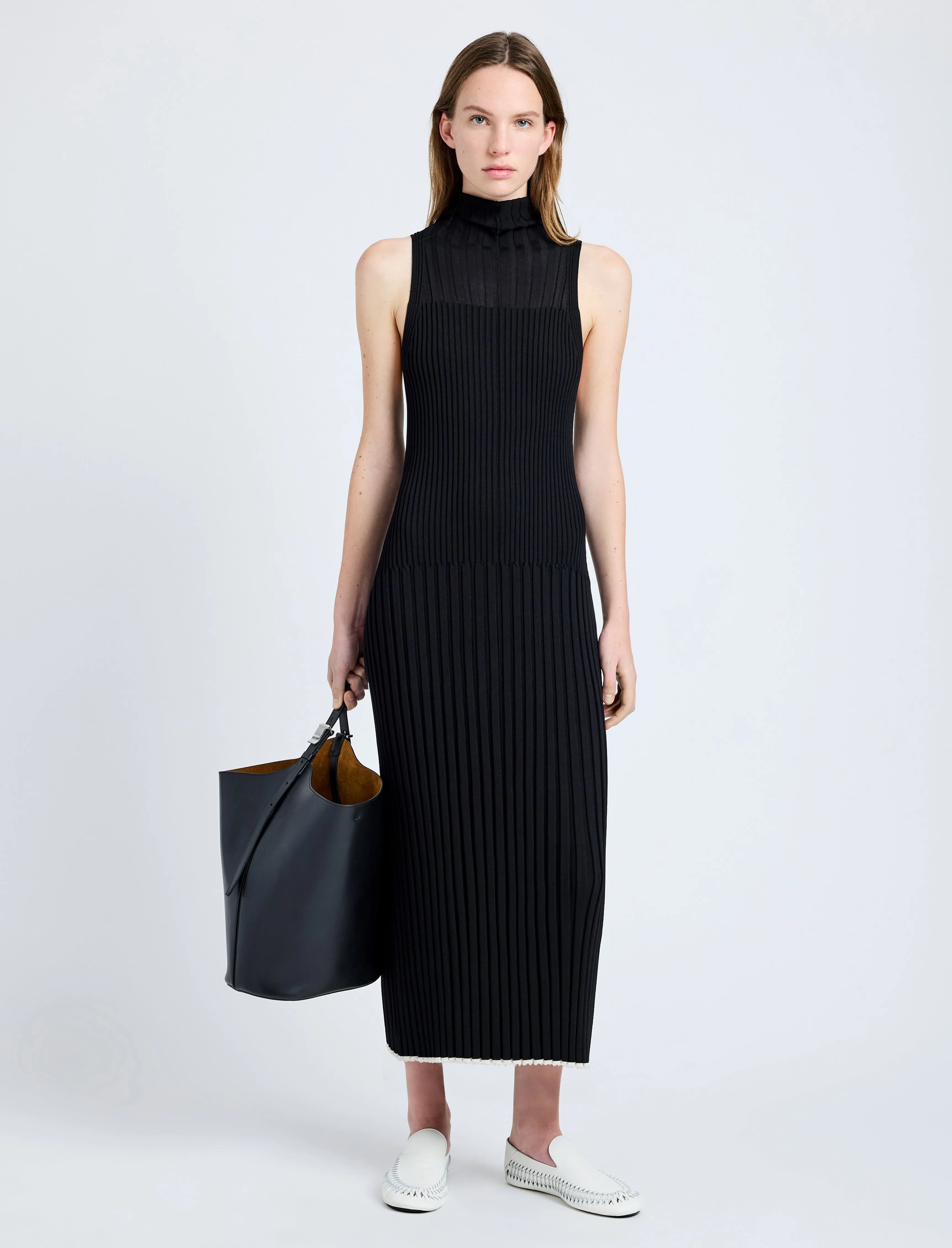 Maia Dress in Midweight Viscose Rib sold by Proenza Schouler product image thumbnail 2