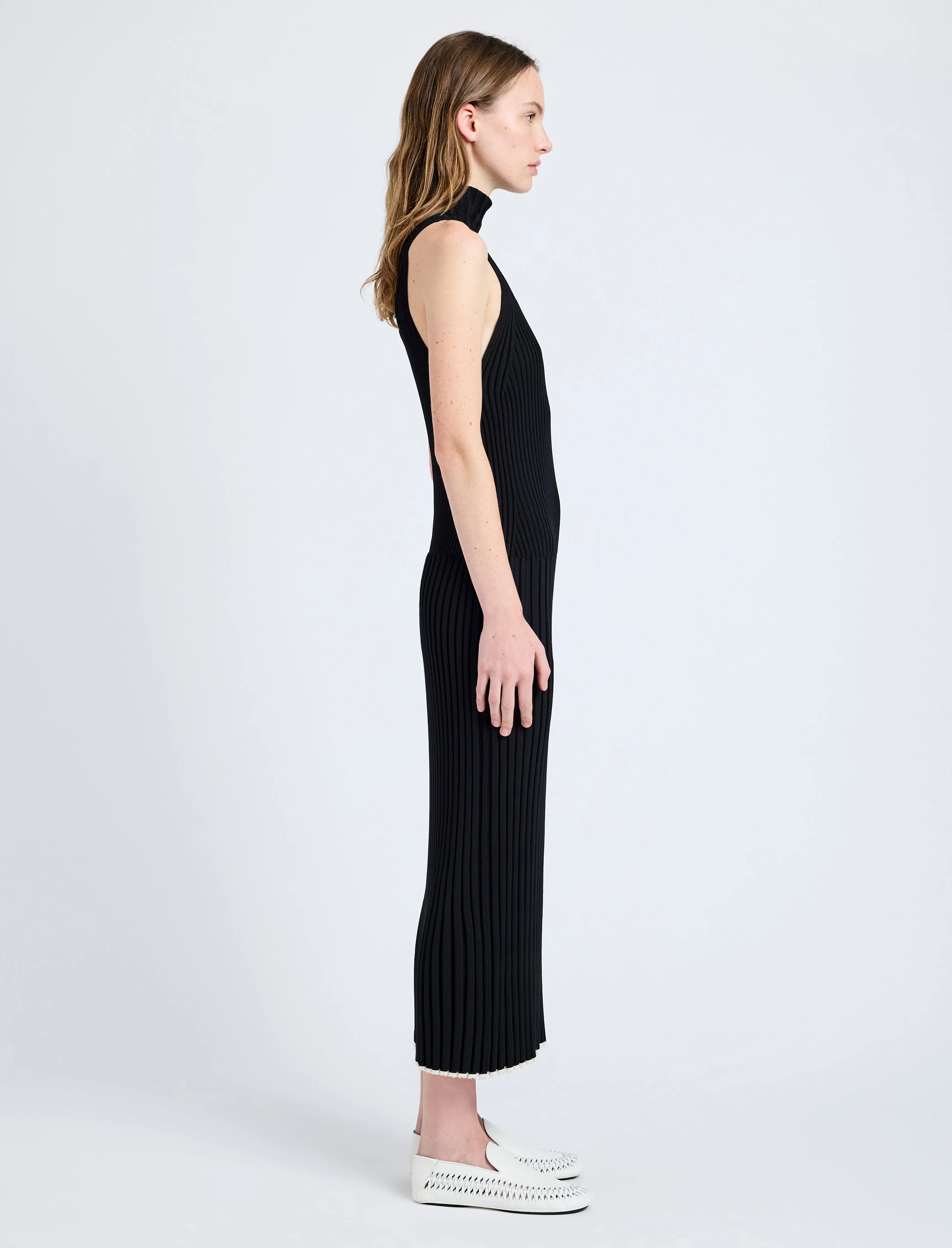 Maia Dress in Midweight Viscose Rib sold by Proenza Schouler product image thumbnail 3