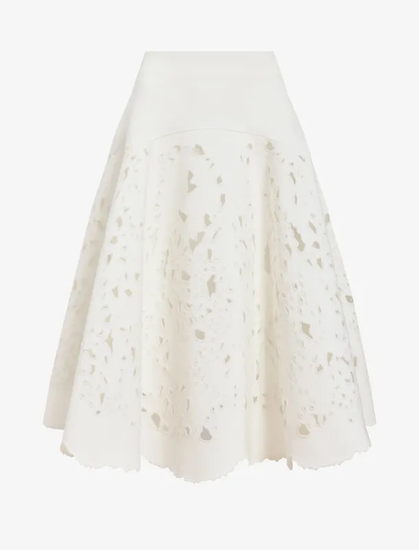 Olene Skirt in Broderie Anglaise made by Proenza Schouler