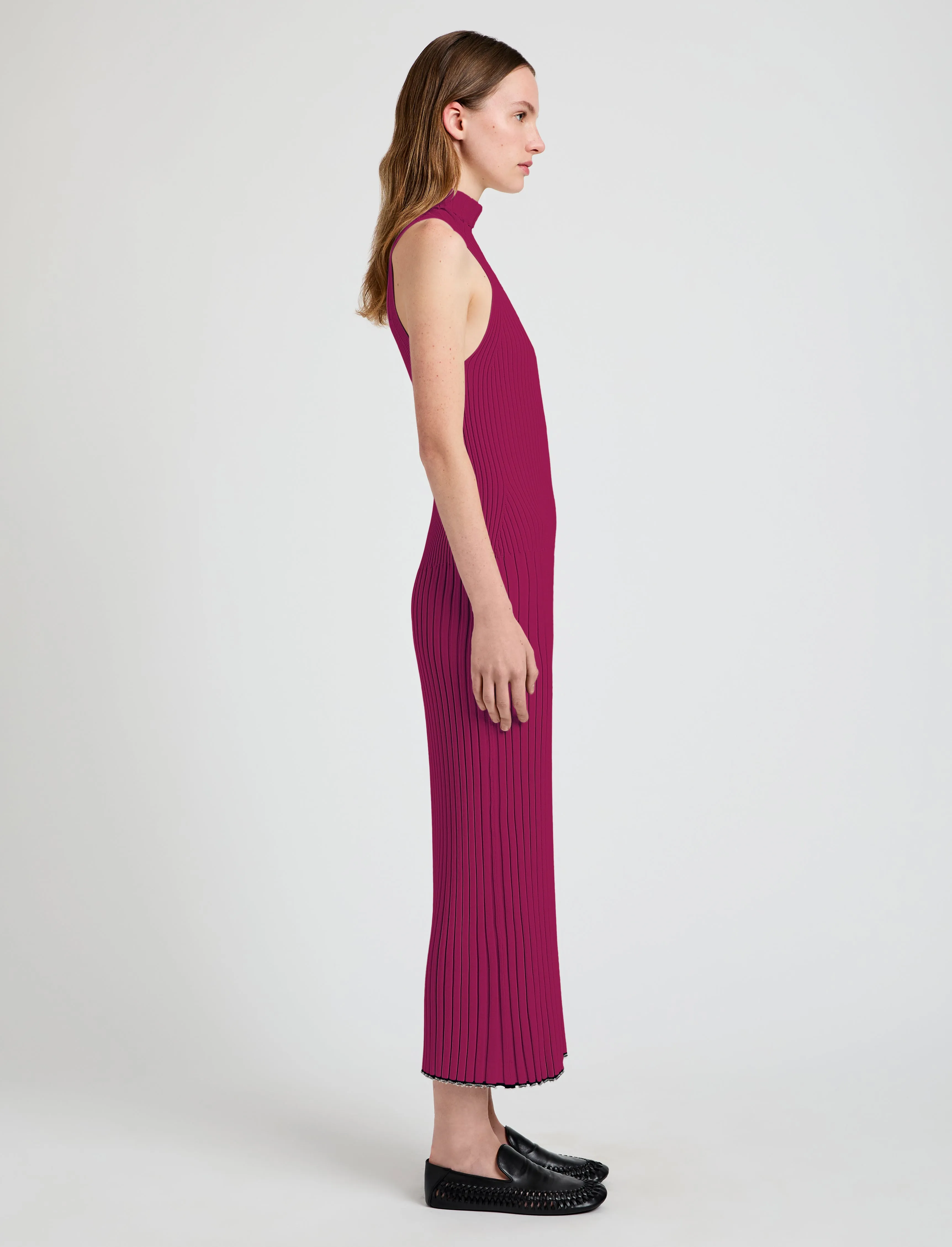 Maia Dress in Midweight Viscose Rib sold by Proenza Schouler product image thumbnail 3