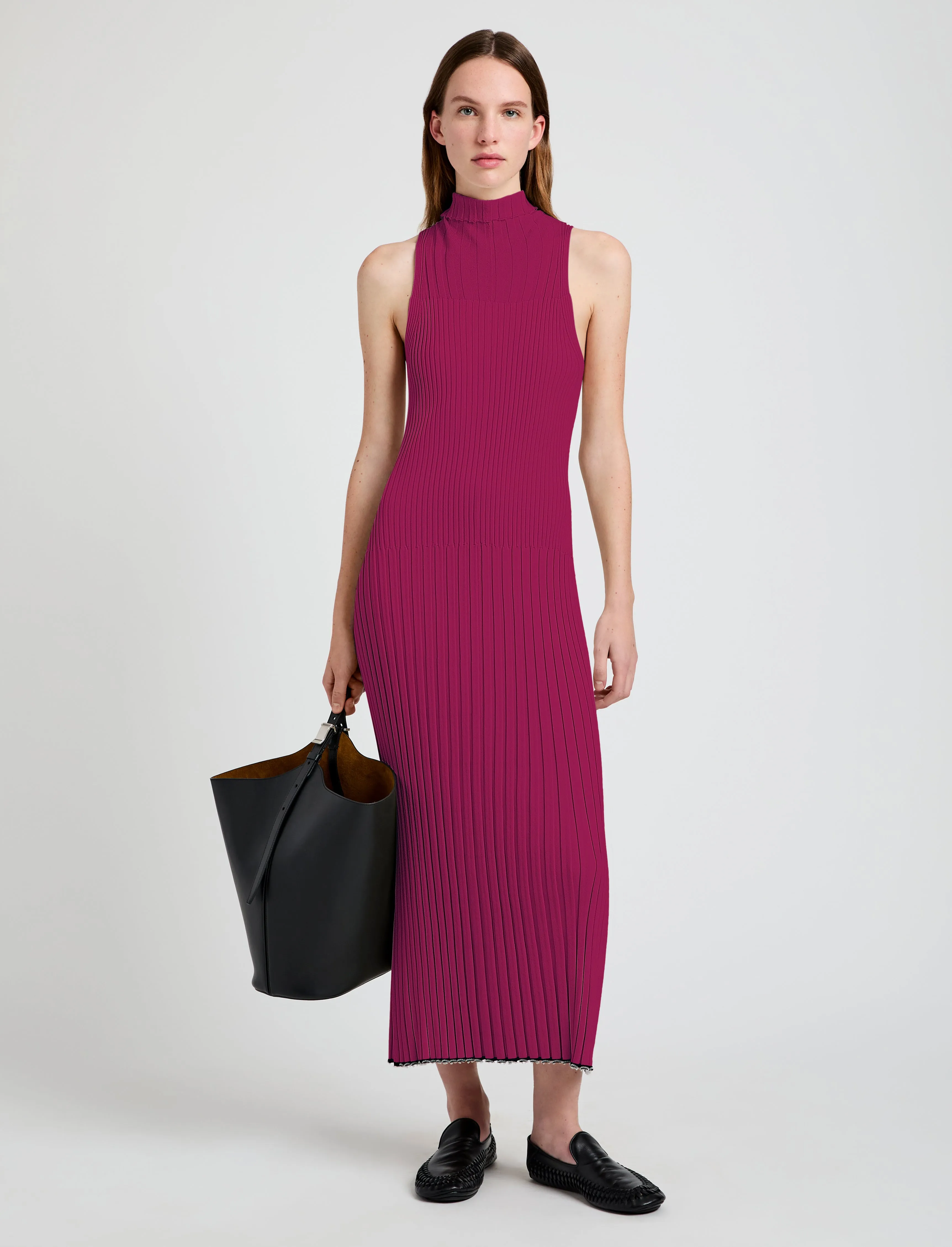 Maia Dress in Midweight Viscose Rib sold by Proenza Schouler product image thumbnail 2