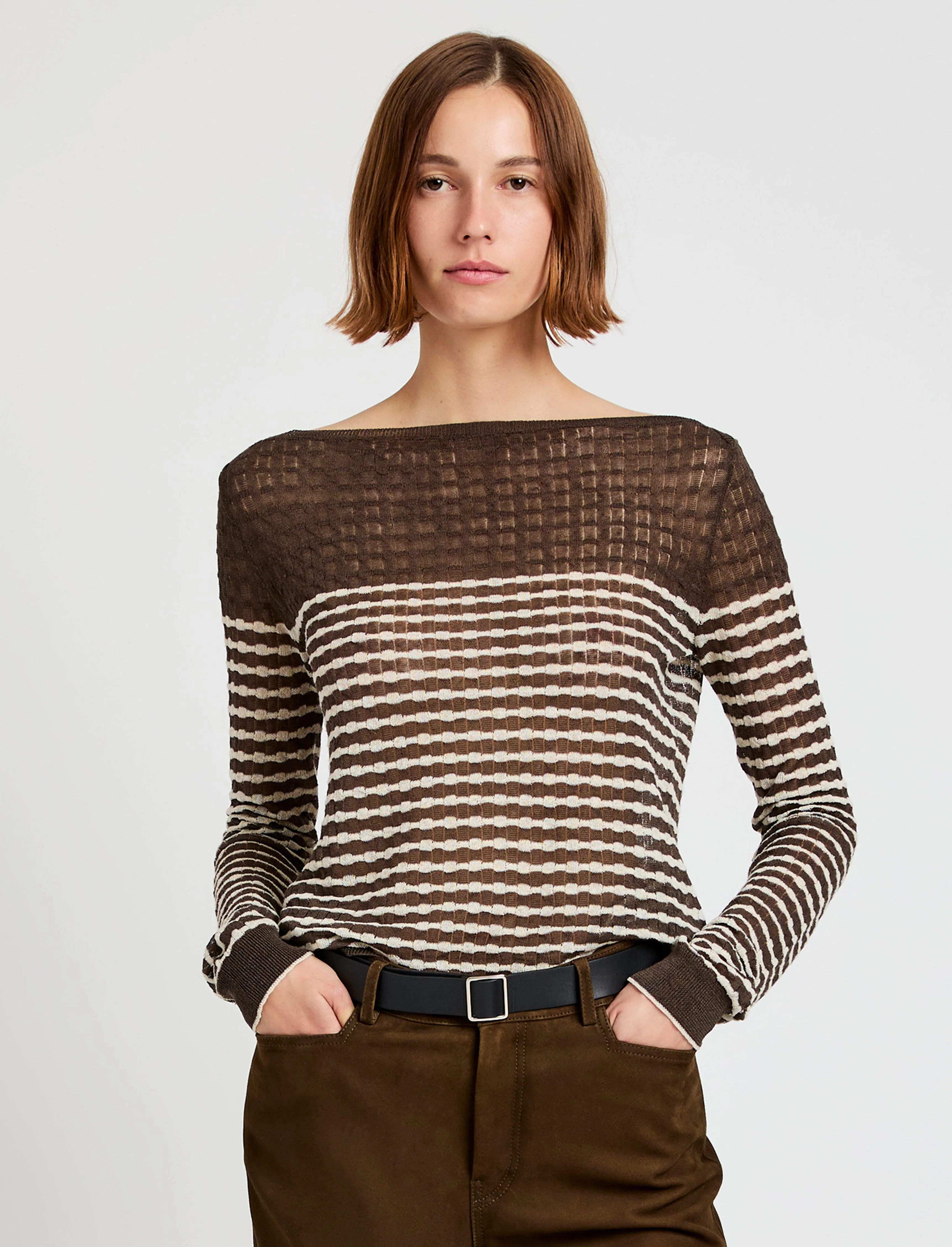 Britta Sweater in Breton Stripe sold by Proenza Schouler product image thumbnail 2