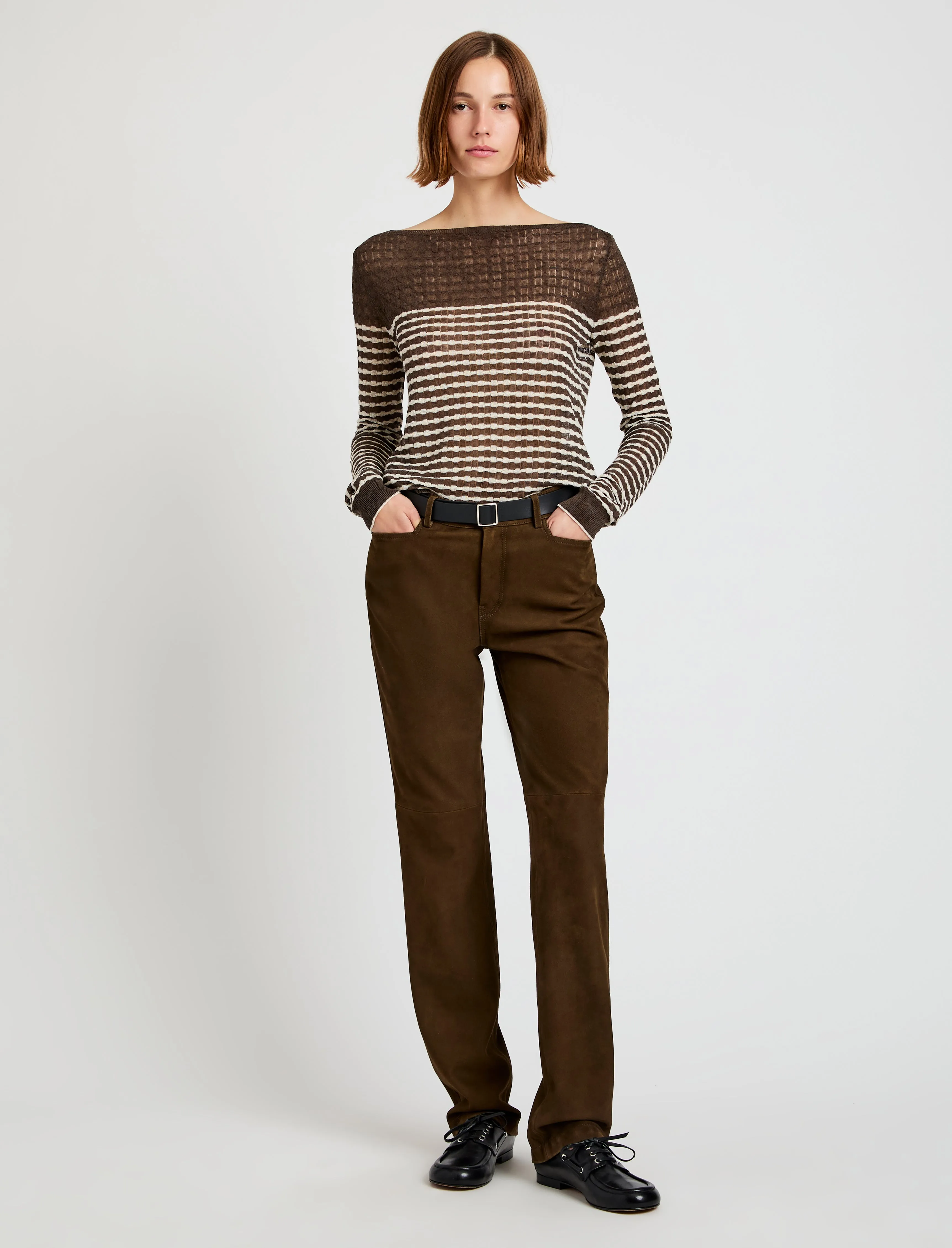 Britta Sweater in Breton Stripe sold by Proenza Schouler product image thumbnail 3