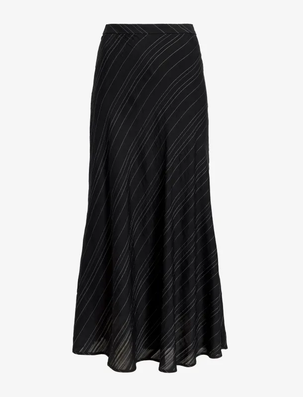 Kaia Skirt in Woven Stripe Flou made by Proenza Schouler