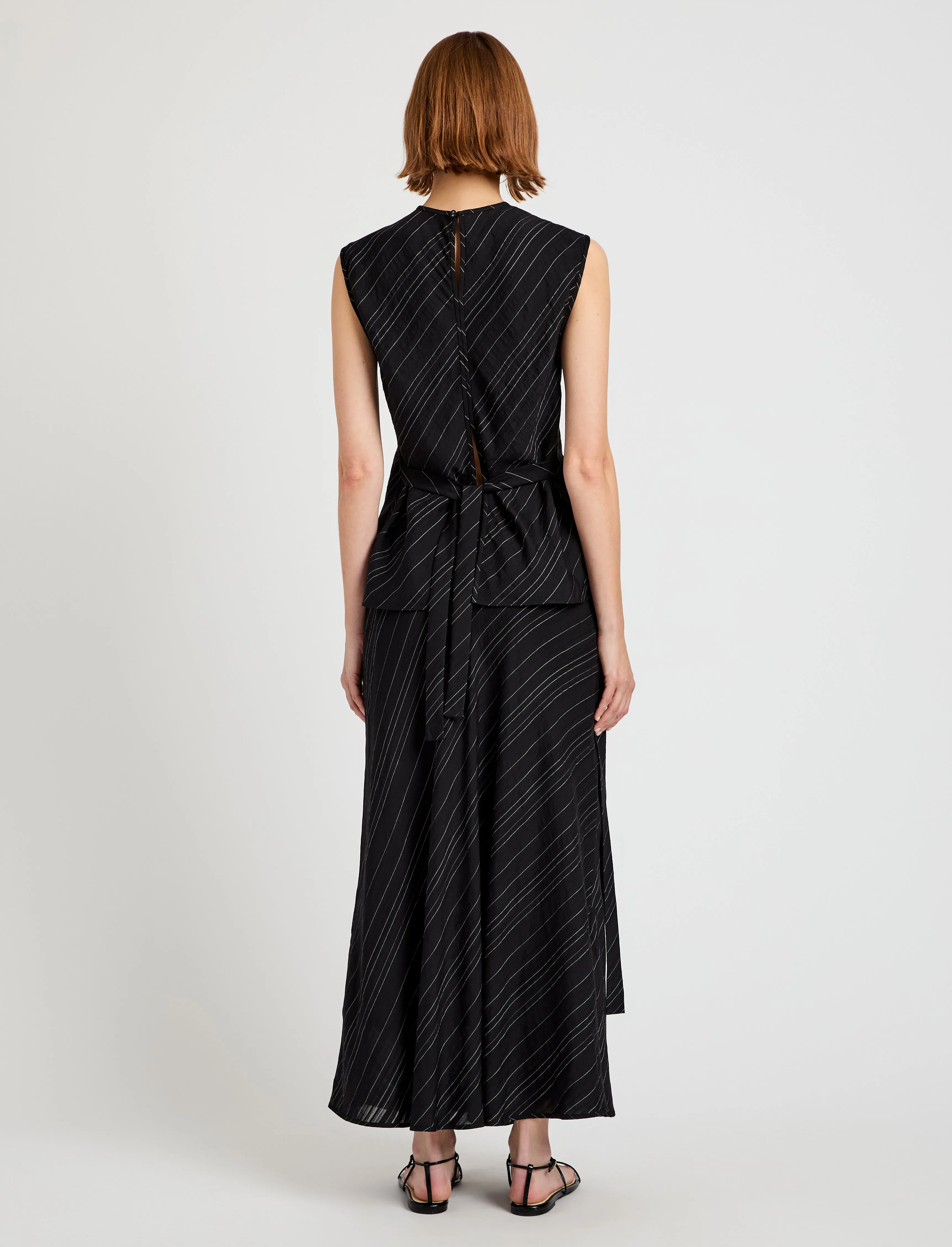 Kaia Skirt in Woven Stripe Flou sold by Proenza Schouler product image thumbnail 4