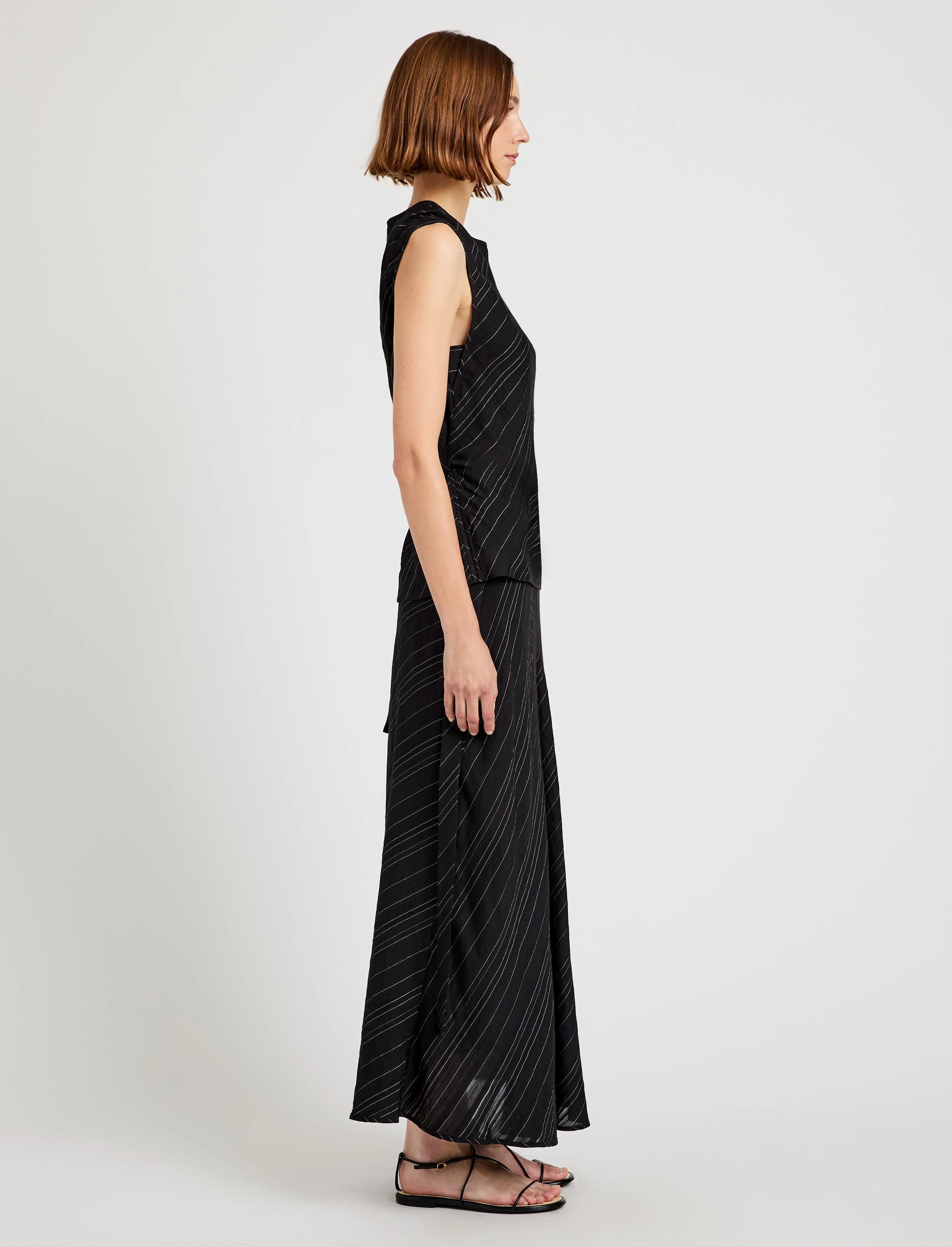 Kaia Skirt in Woven Stripe Flou sold by Proenza Schouler product image thumbnail 3