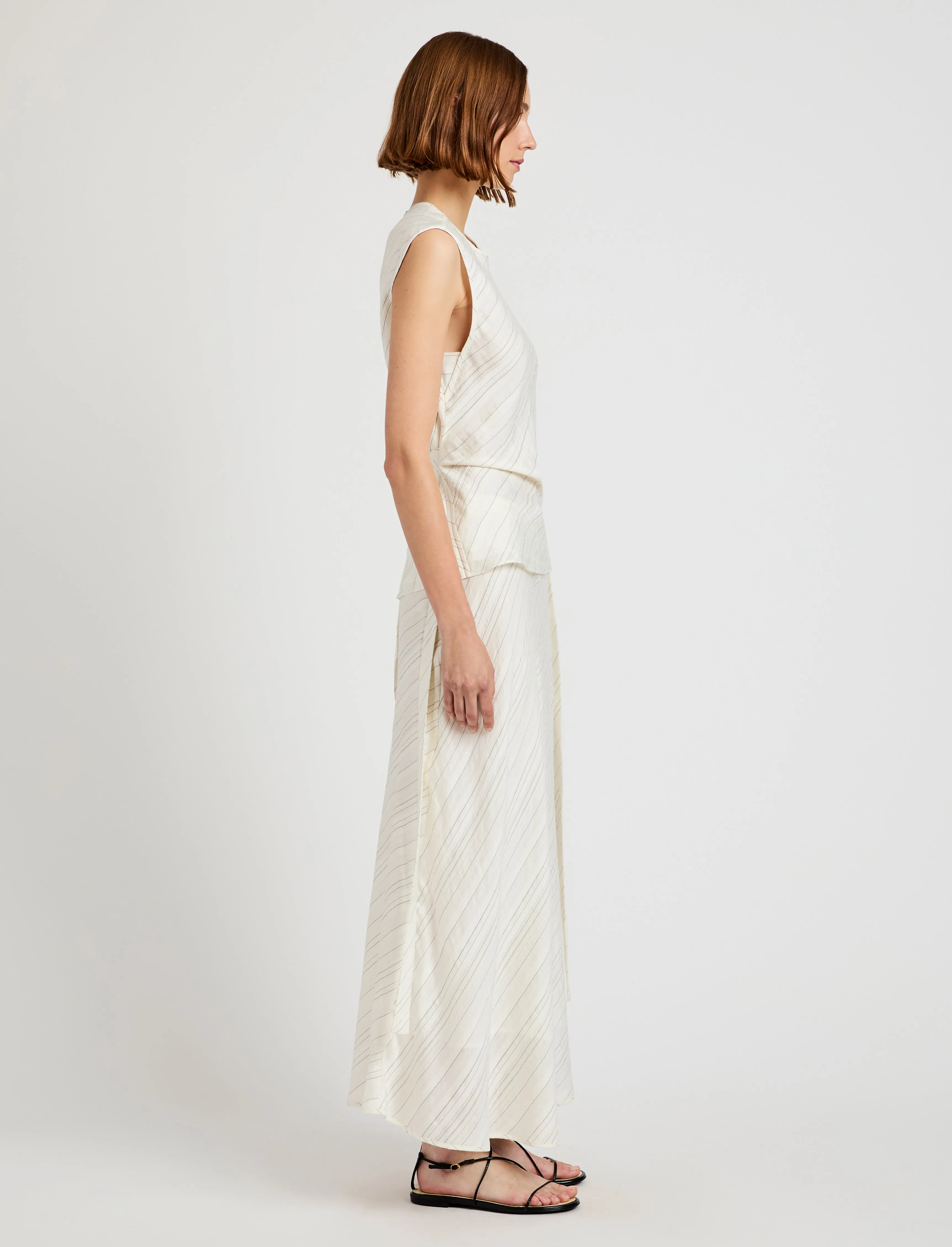 Kaia Skirt in Woven Stripe Flou sold by Proenza Schouler product image thumbnail 3