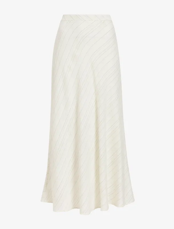 Kaia Skirt in Woven Stripe Flou made by Proenza Schouler