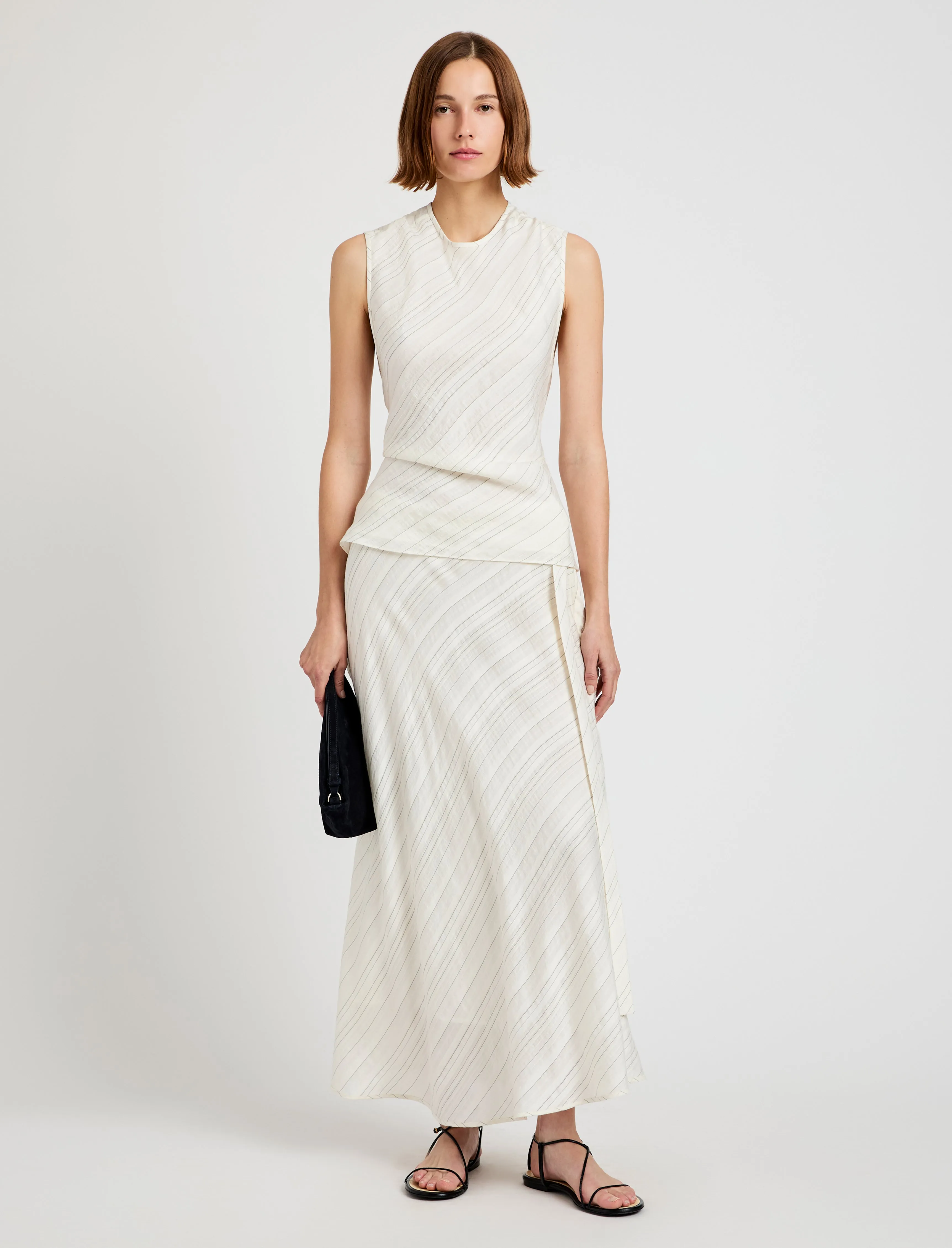 Kaia Skirt in Woven Stripe Flou sold by Proenza Schouler product image thumbnail 2