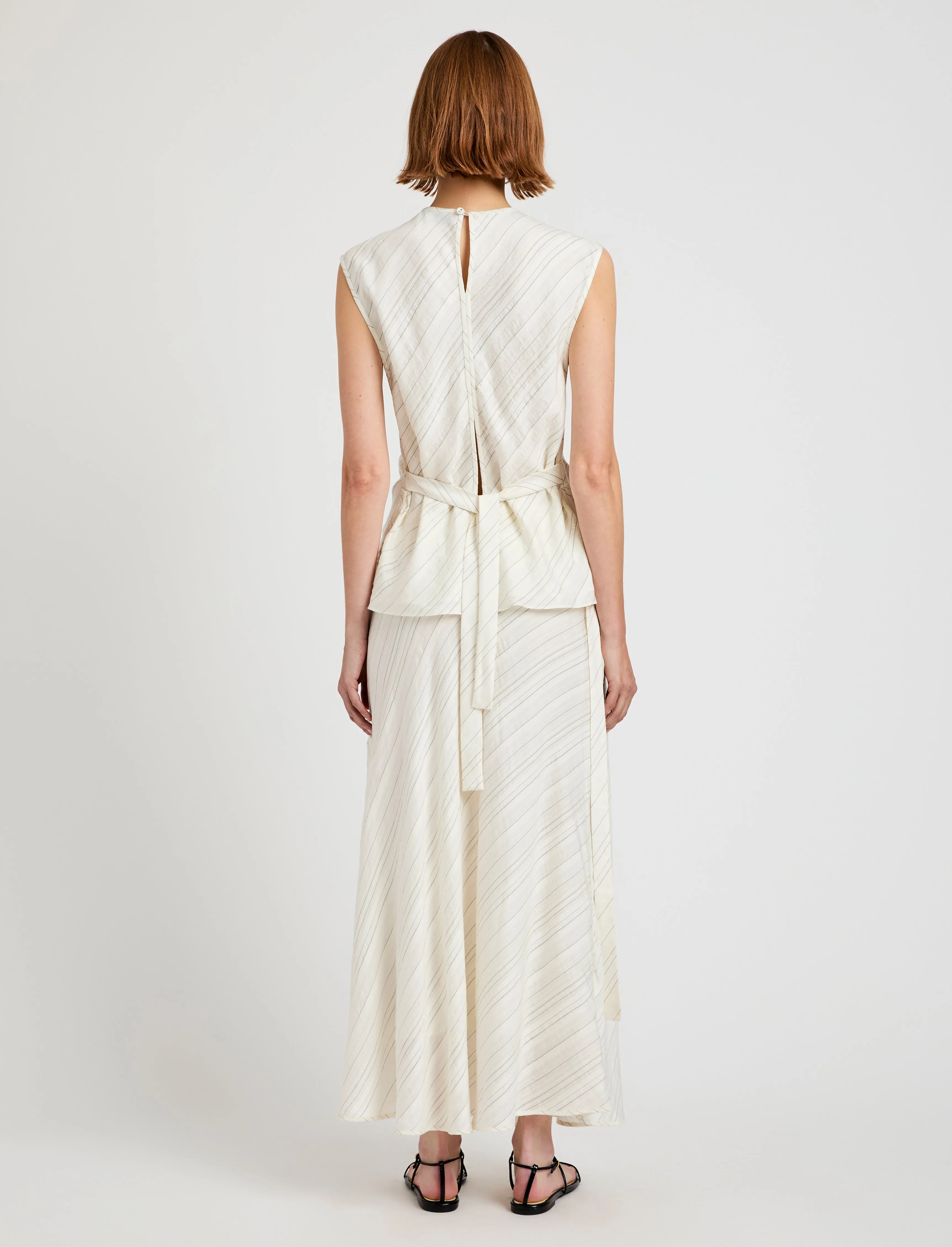 Kaia Skirt in Woven Stripe Flou sold by Proenza Schouler product image thumbnail 4