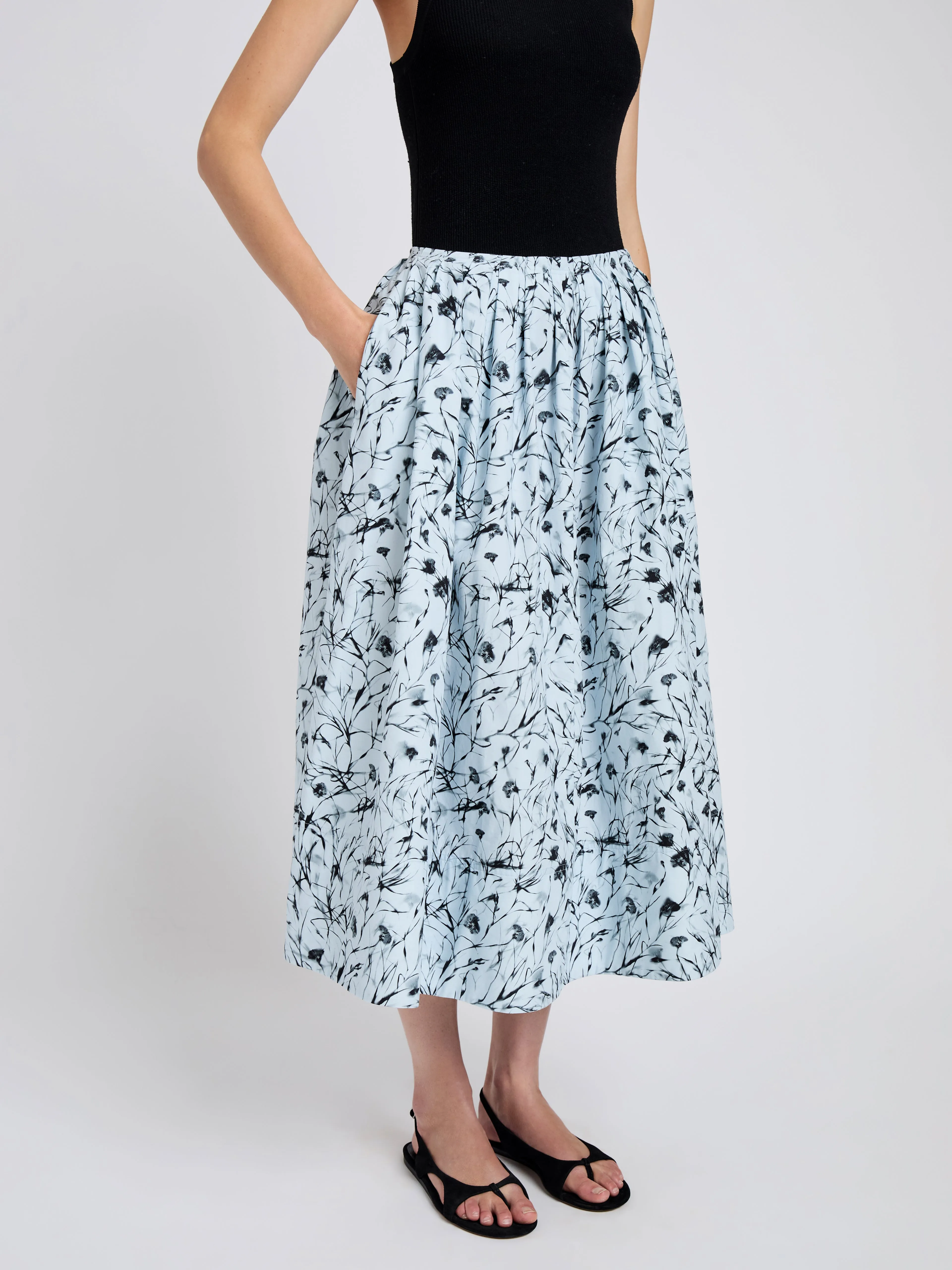 Austin Skirt in Printed Poplin sold by Proenza Schouler product image thumbnail 5